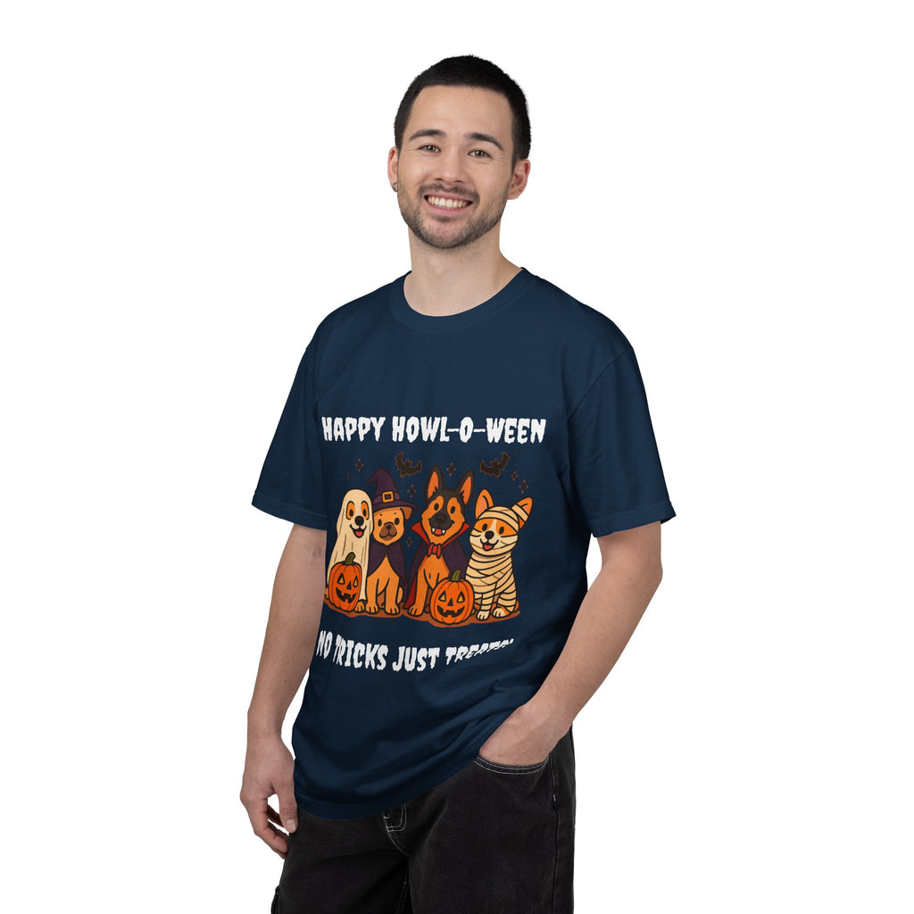 Funny Dog Halloween Shirt – Happy Howl-O-Ween Dog Costume Graphic Tee | Cute Dog Halloween Party Shirt
