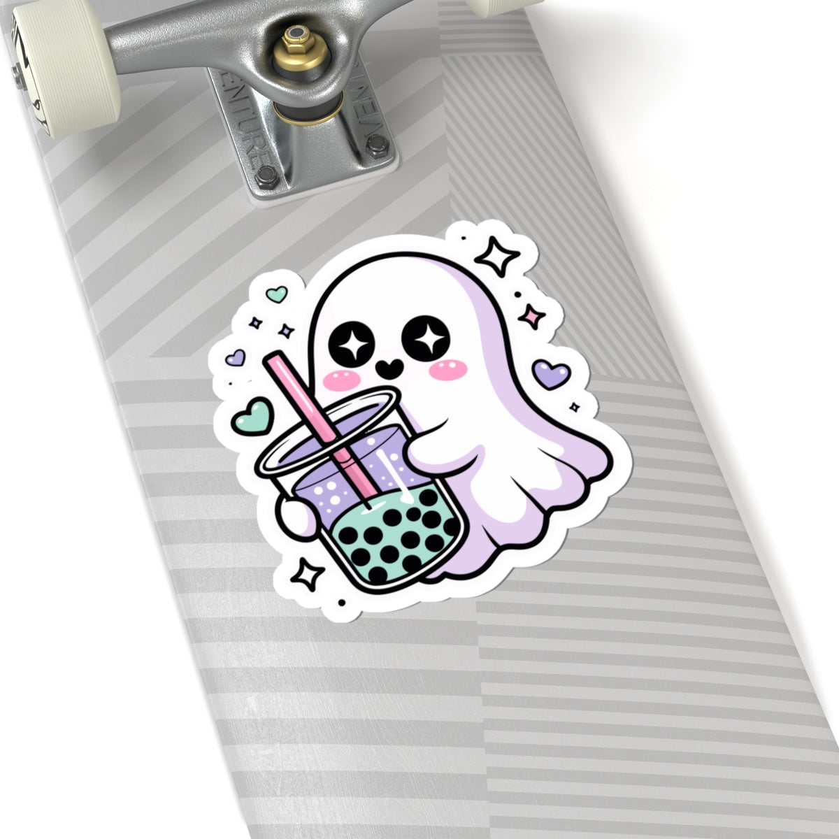 Cute Ghost Boba Sticker – Kawaii Bubble Tea Ghost Vinyl Decal | Spooky Cute Aesthetic