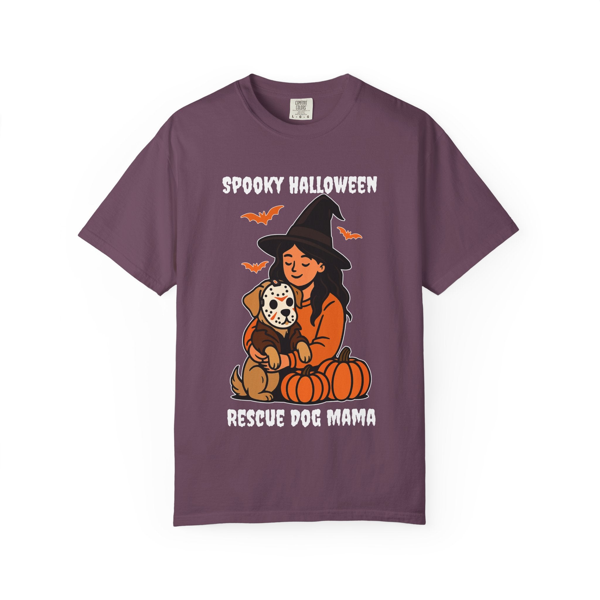 Spooky Rescue Dog Mom Shirt – Halloween Witch Dog Lover Tee | Funny Rescue Dog Mom Gift
