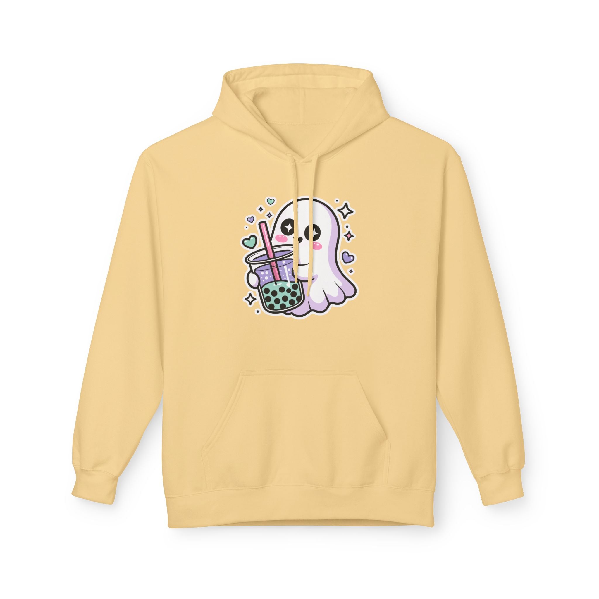 Cute Ghost Boba Tea Hoodie – Kawaii Ghost Bubble Tea Hoodie | Funny Spooky Cute Graphic Hoodie