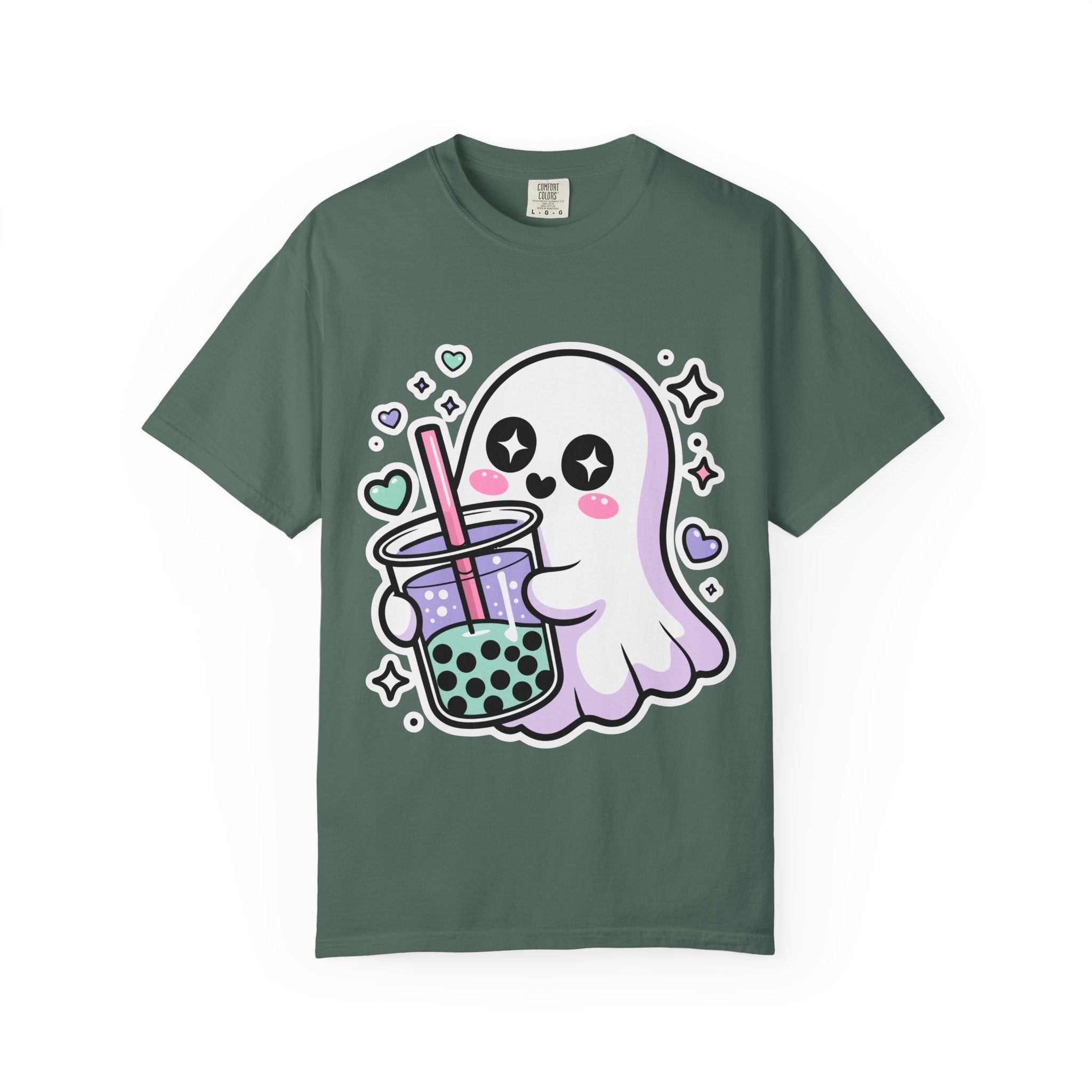 Cute Ghost Boba Tea T-Shirt – Kawaii Ghost Bubble Tea Shirt | Funny Spooky Cute Graphic Tee