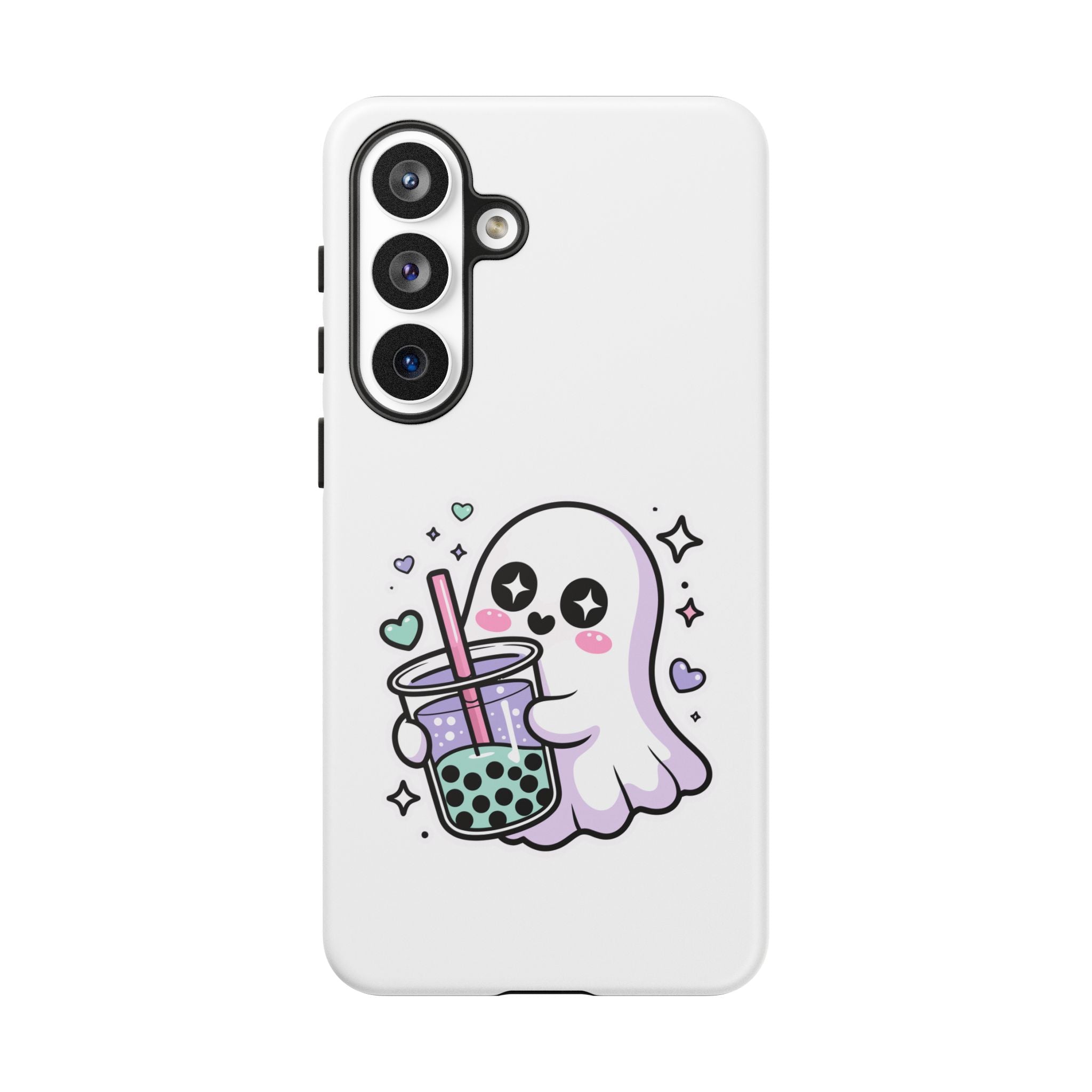 Cute Ghost Boba Phone Case – Kawaii Bubble Tea Ghost Cover | Spooky Cute Aesthetic Case