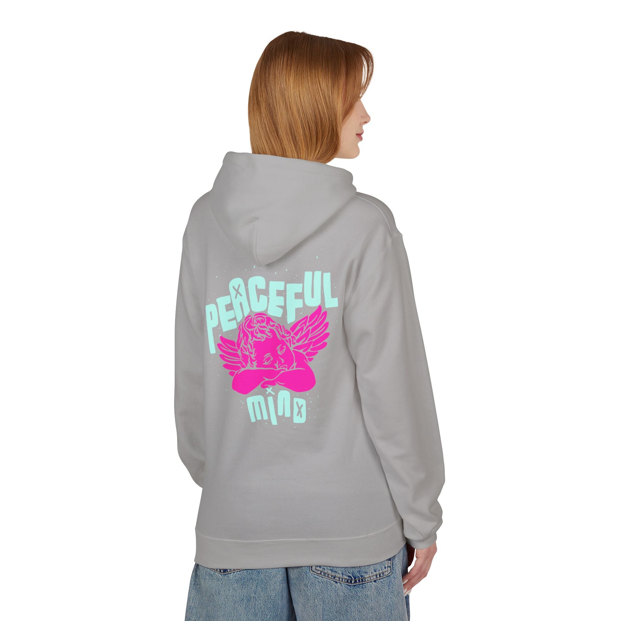 Retro Angel Graphic Hoodie – Pastel Aesthetic Unisex Hoodie | Cute Angel Hoodie | Bella Canvas 3001 Streetwear