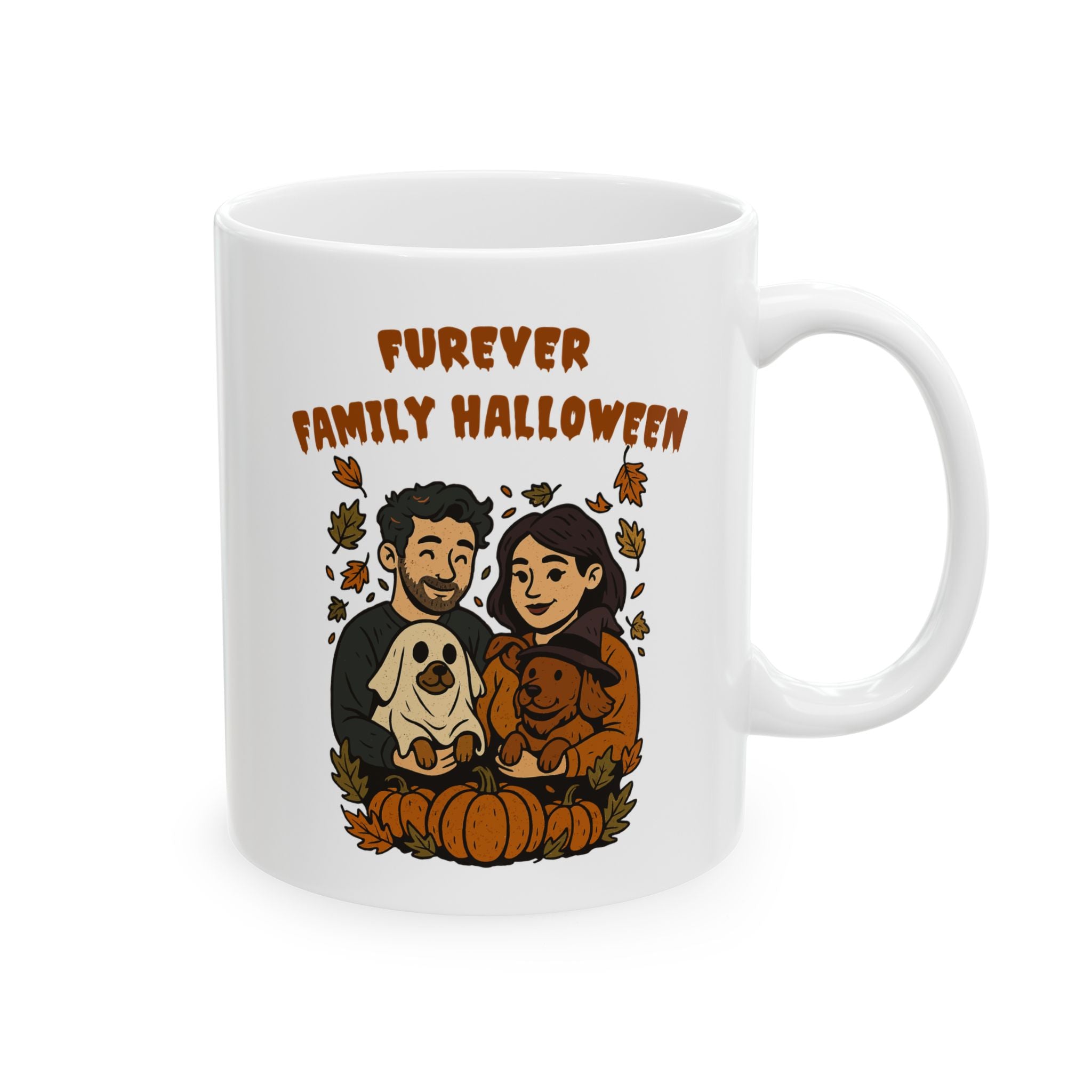 Furever Family Halloween Mug – Dog Lover Couple Coffee Mug