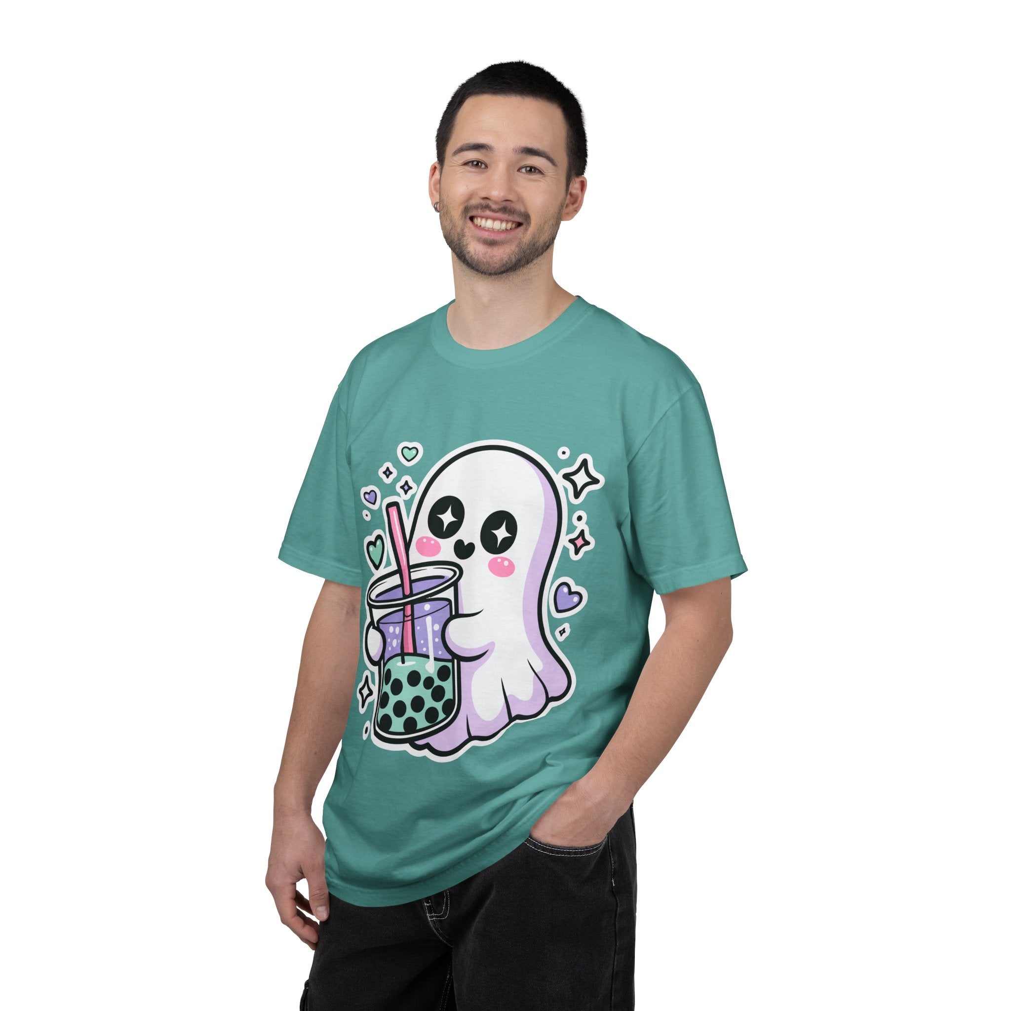Cute Ghost Boba Tea T-Shirt – Kawaii Ghost Bubble Tea Shirt | Funny Spooky Cute Graphic Tee