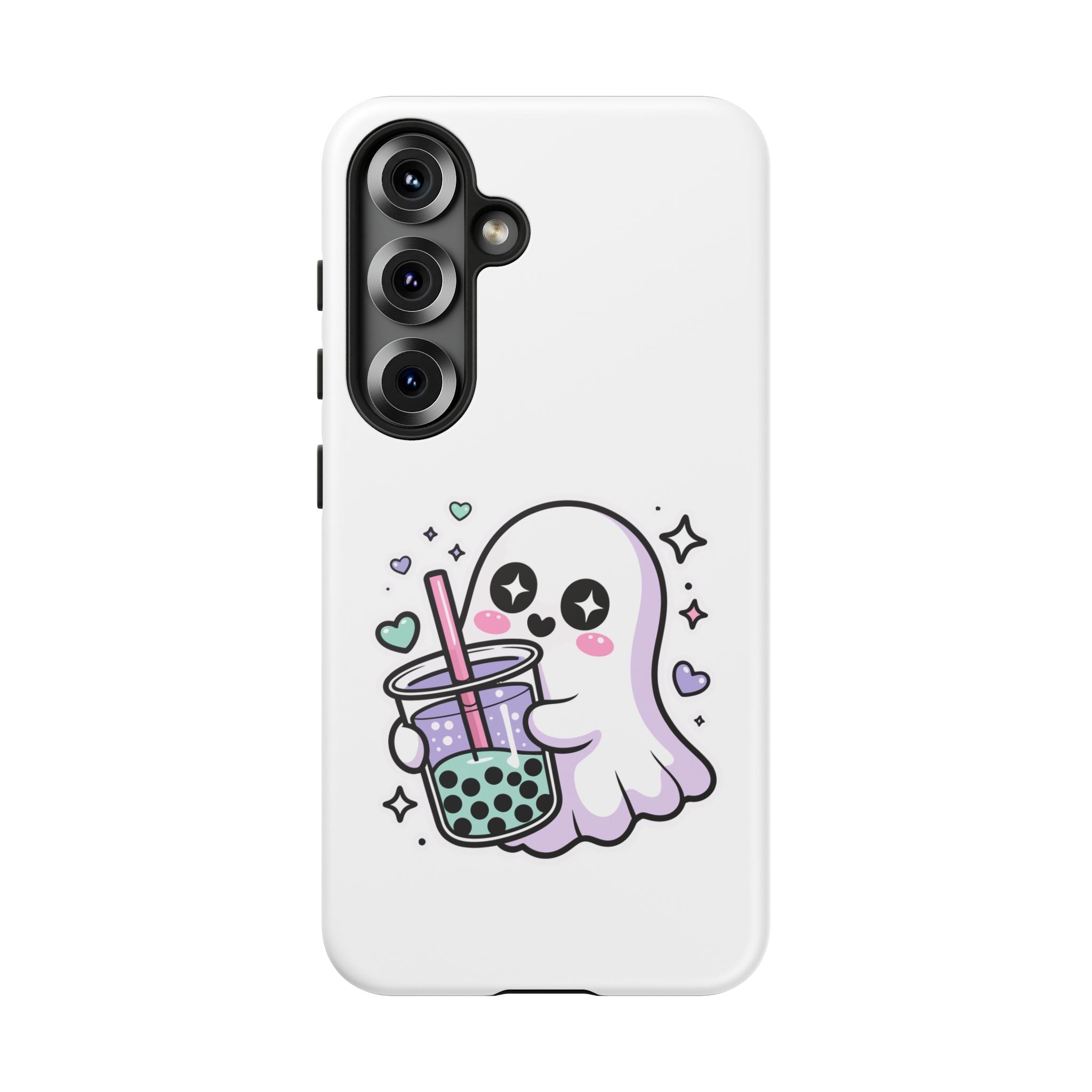 Cute Ghost Boba Phone Case – Kawaii Bubble Tea Ghost Cover | Spooky Cute Aesthetic Case