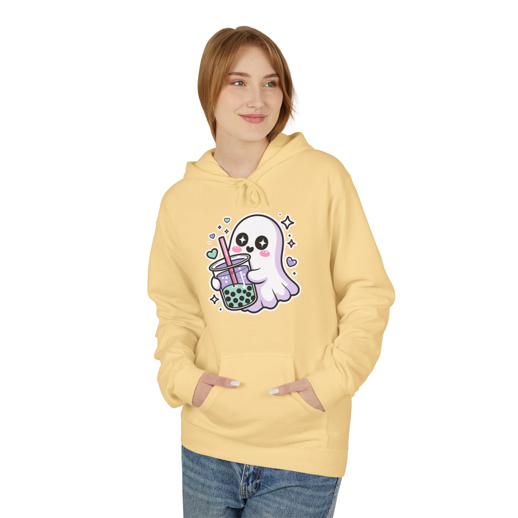 Cute Ghost Boba Tea Hoodie – Kawaii Ghost Bubble Tea Hoodie | Funny Spooky Cute Graphic Hoodie