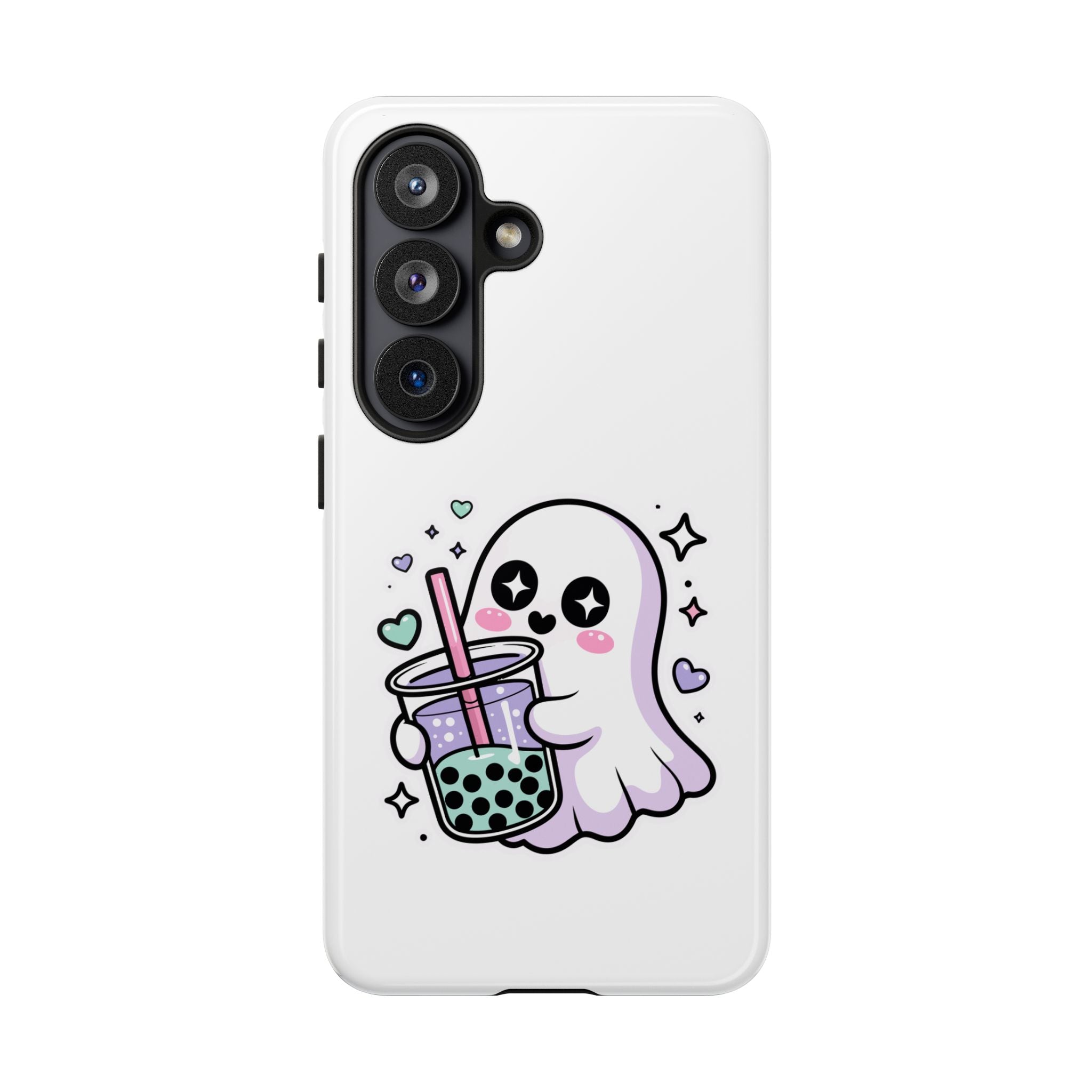 Cute Ghost Boba Phone Case – Kawaii Bubble Tea Ghost Cover | Spooky Cute Aesthetic Case
