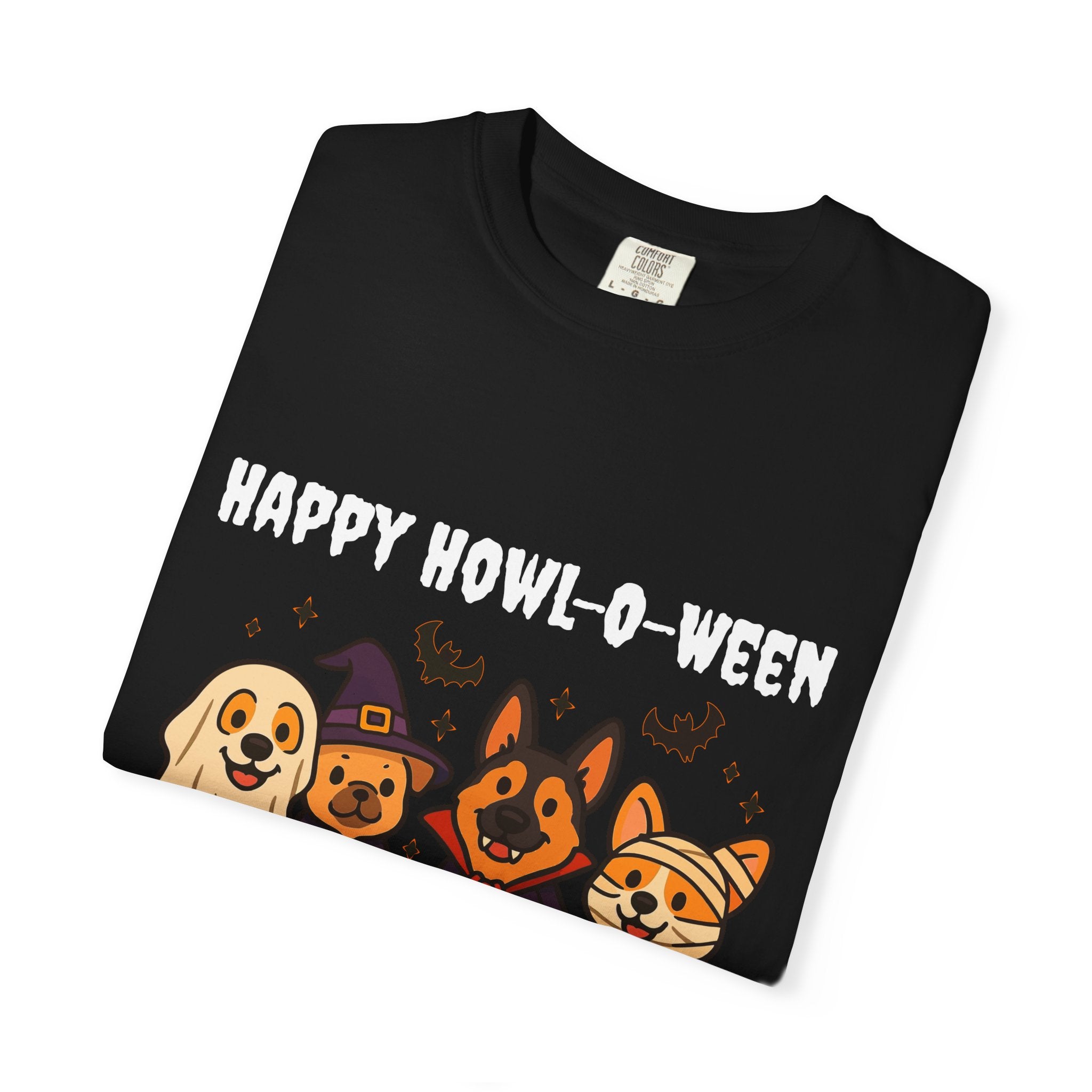 Funny Dog Halloween Shirt – Happy Howl-O-Ween Dog Costume Graphic Tee | Cute Dog Halloween Party Shirt