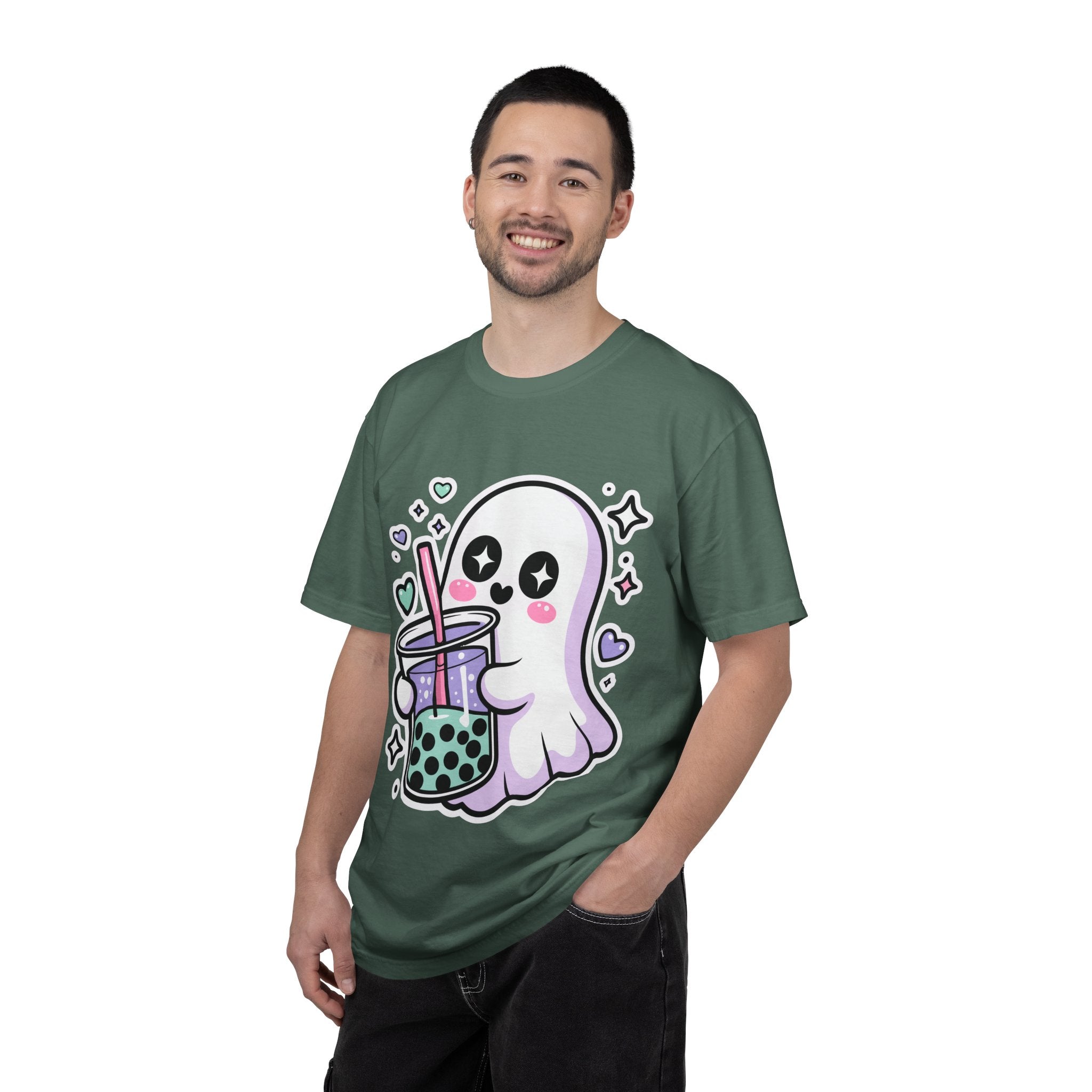 Cute Ghost Boba Tea T-Shirt – Kawaii Ghost Bubble Tea Shirt | Funny Spooky Cute Graphic Tee