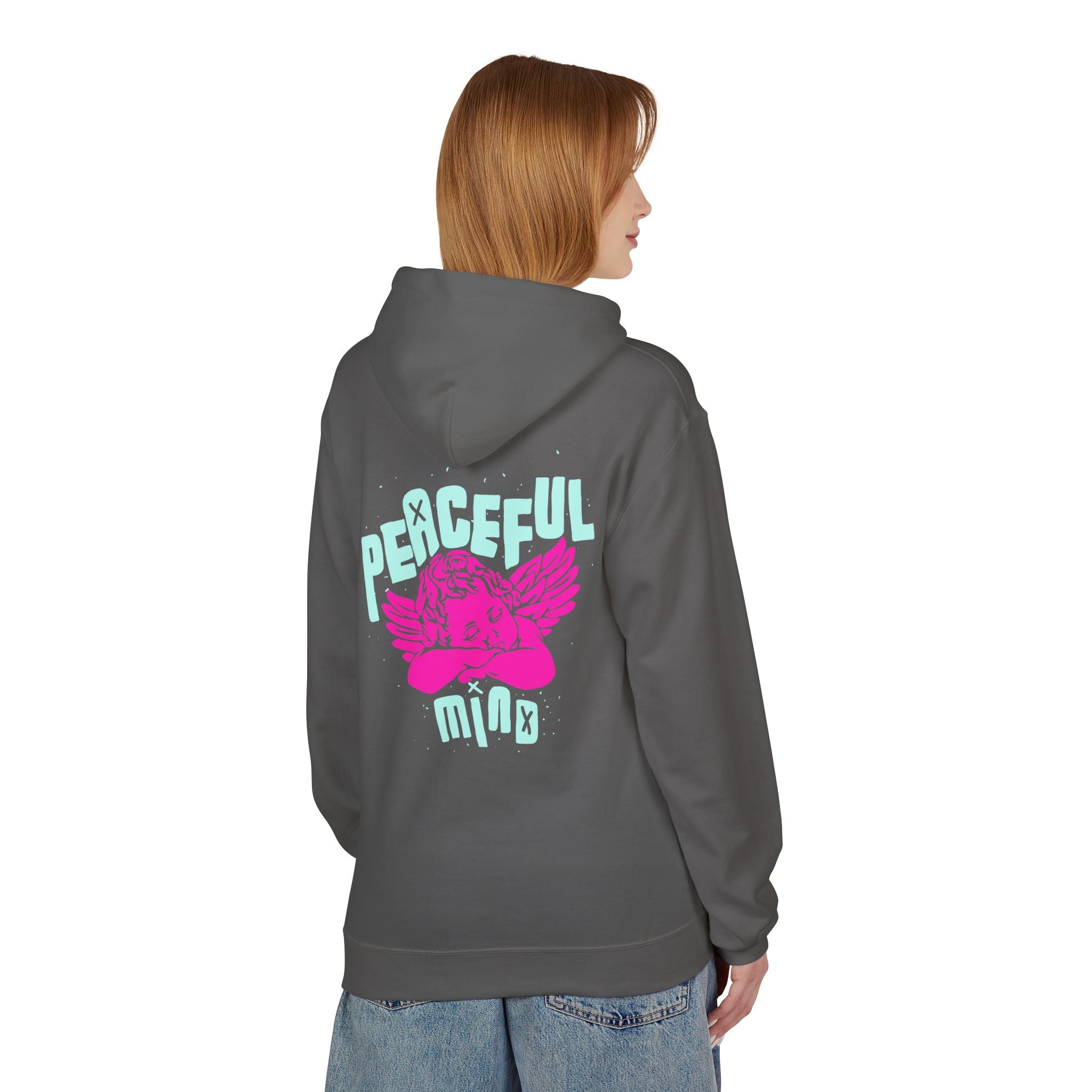 Retro Angel Graphic Hoodie – Pastel Aesthetic Unisex Hoodie | Cute Angel Hoodie | Bella Canvas 3001 Streetwear
