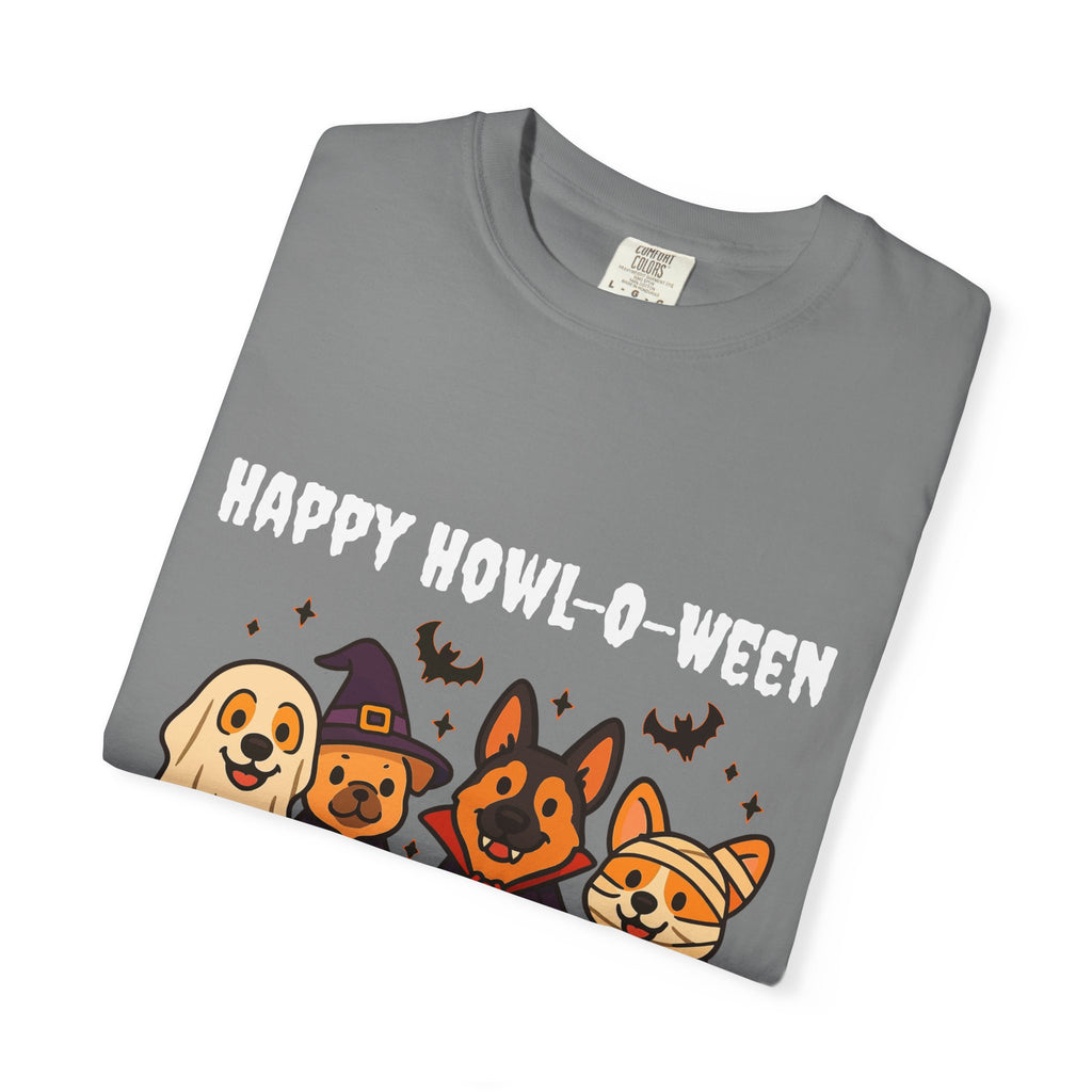 Funny Dog Halloween Shirt – Happy Howl-O-Ween Dog Costume Graphic Tee | Cute Dog Halloween Party Shirt