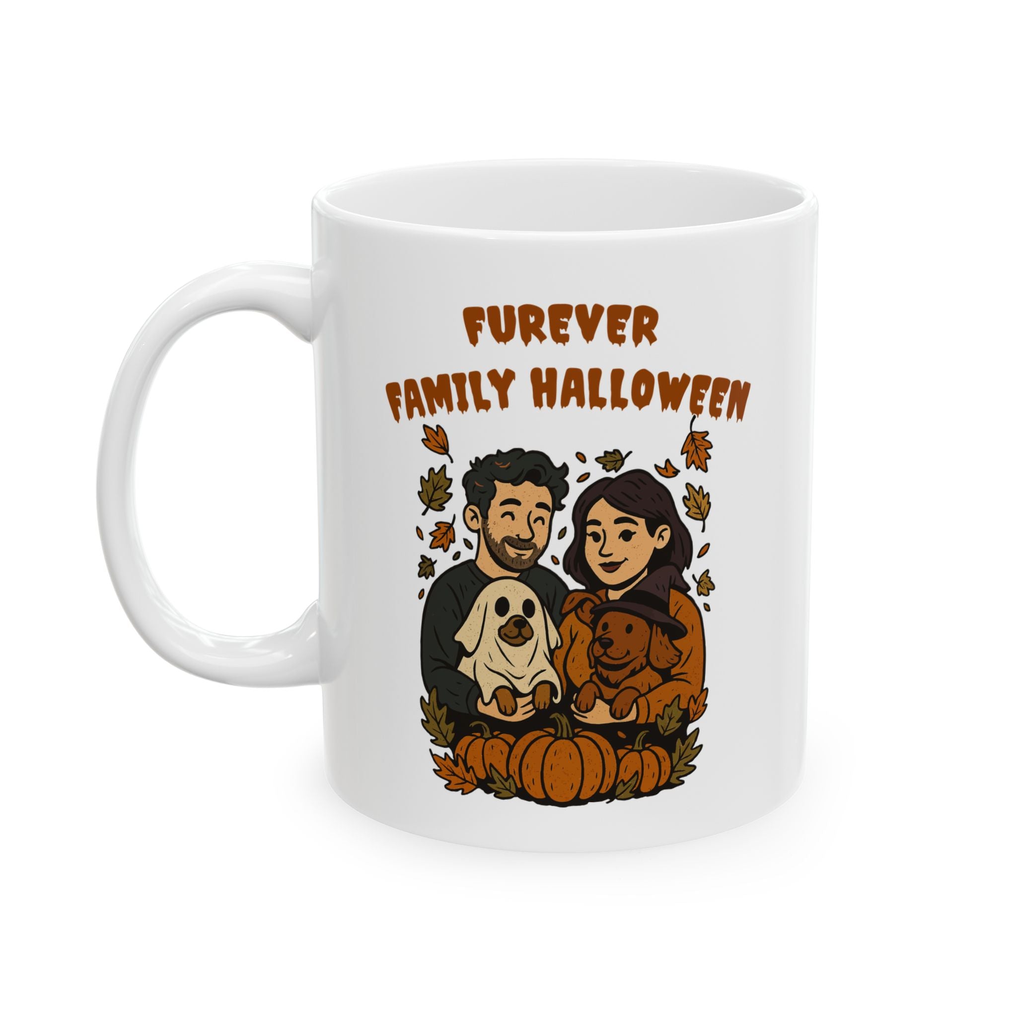 Furever Family Halloween Mug – Dog Lover Couple Coffee Mug