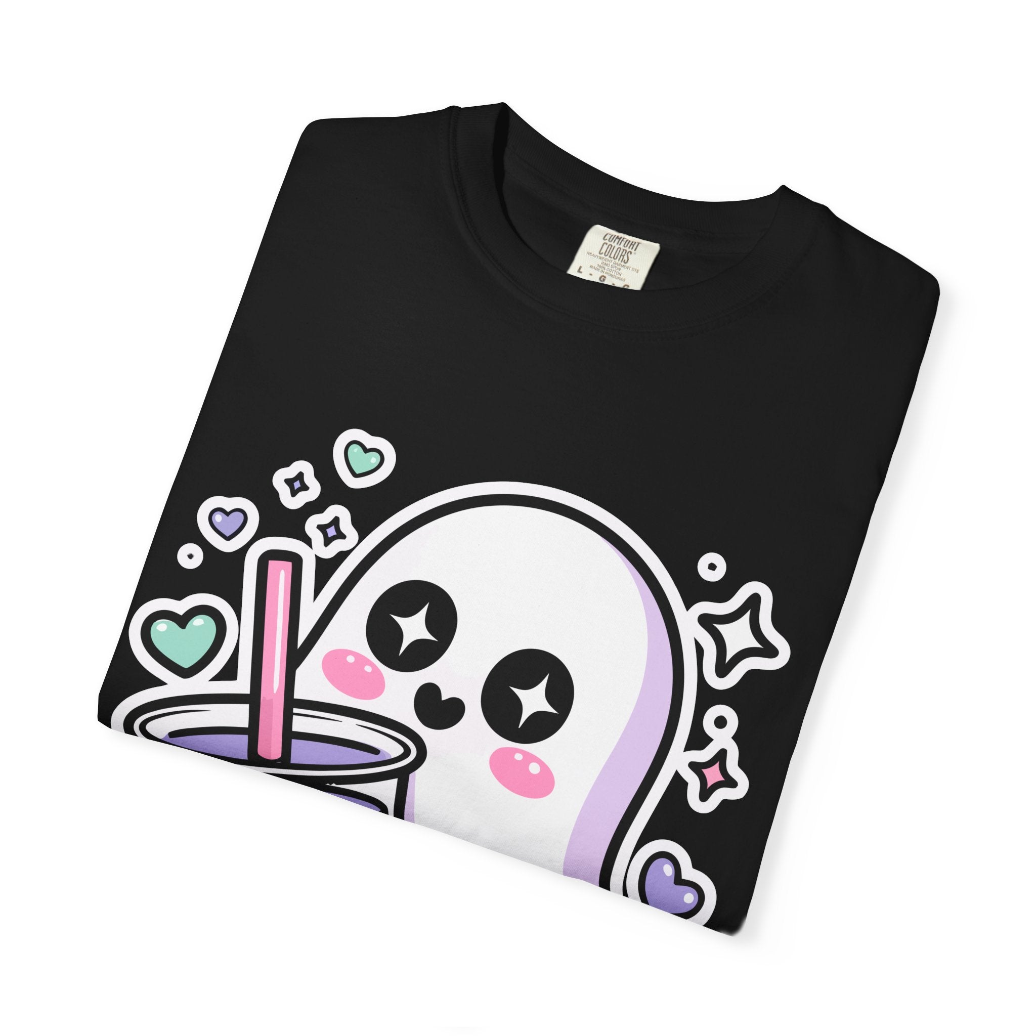 Cute Ghost Boba Tea T-Shirt – Kawaii Ghost Bubble Tea Shirt | Funny Spooky Cute Graphic Tee