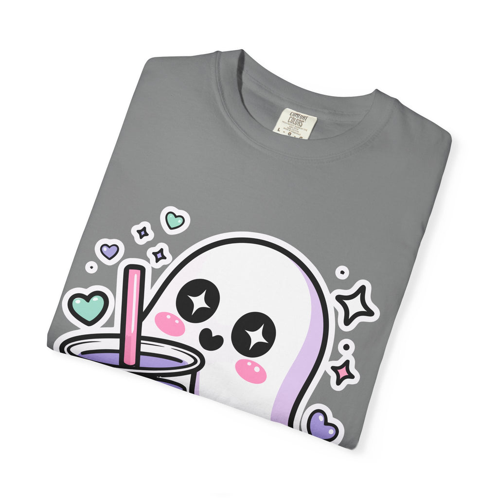 Cute Ghost Boba Tea T-Shirt – Kawaii Ghost Bubble Tea Shirt | Funny Spooky Cute Graphic Tee
