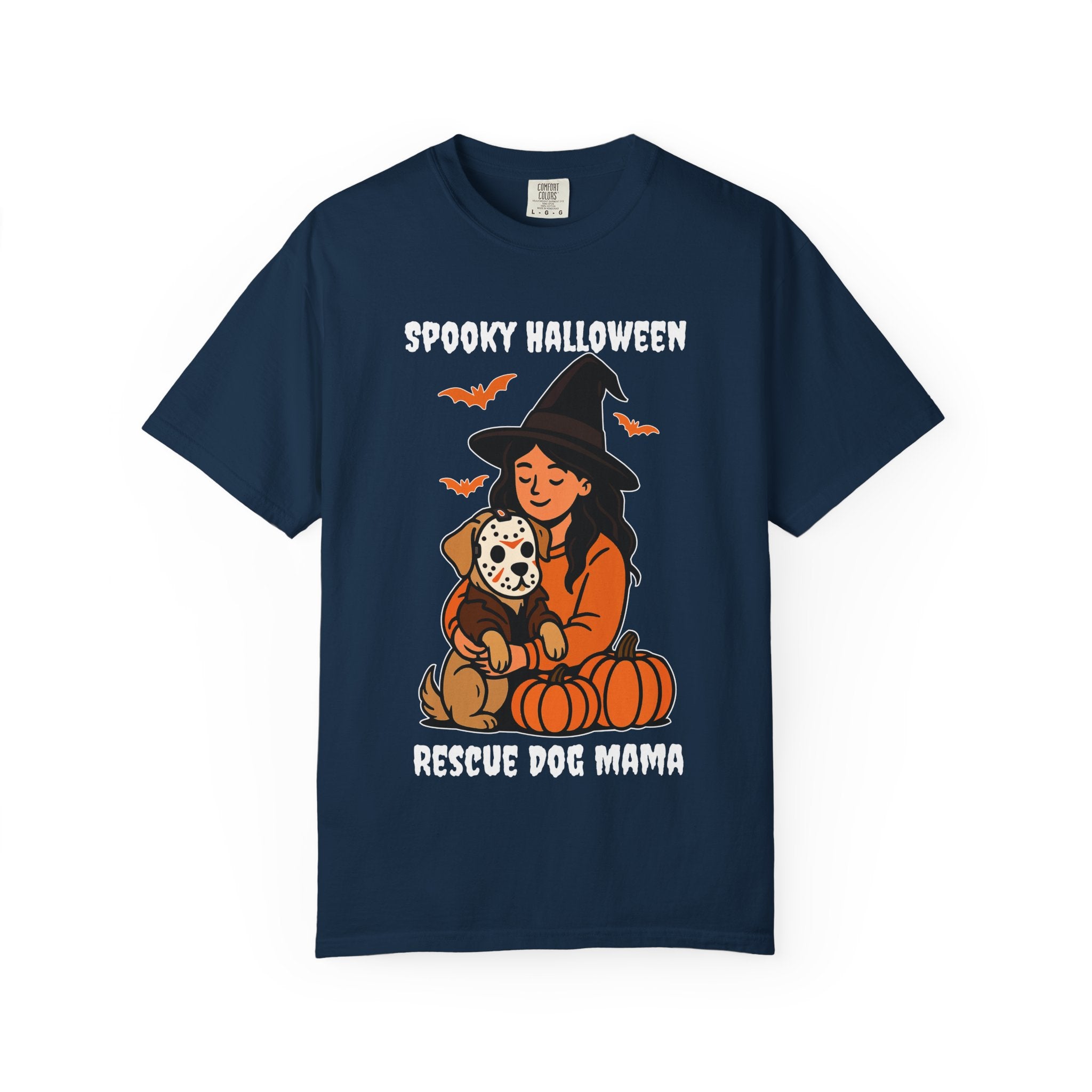 Spooky Rescue Dog Mom Shirt – Halloween Witch Dog Lover Tee | Funny Rescue Dog Mom Gift