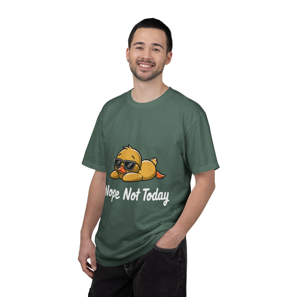 Funny Duck Graphic Tee – “Nope. Not Today.” Lazy Animal Meme Shirt | Cute Duck Illustration T-Shirt | Aesthetic Streetwear