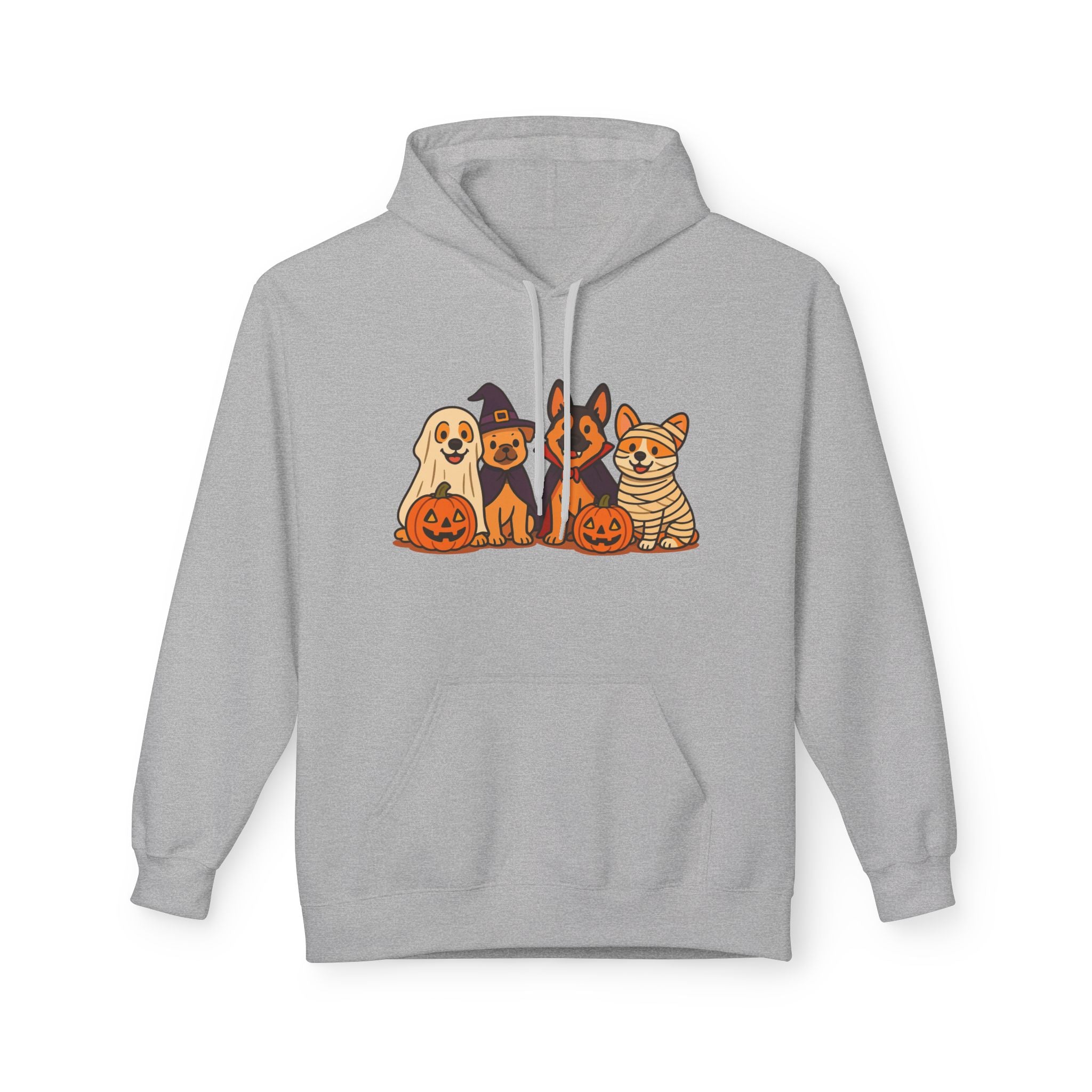 Halloween Pets Hoodie — Cute Dogs & Cat with Pumpkins