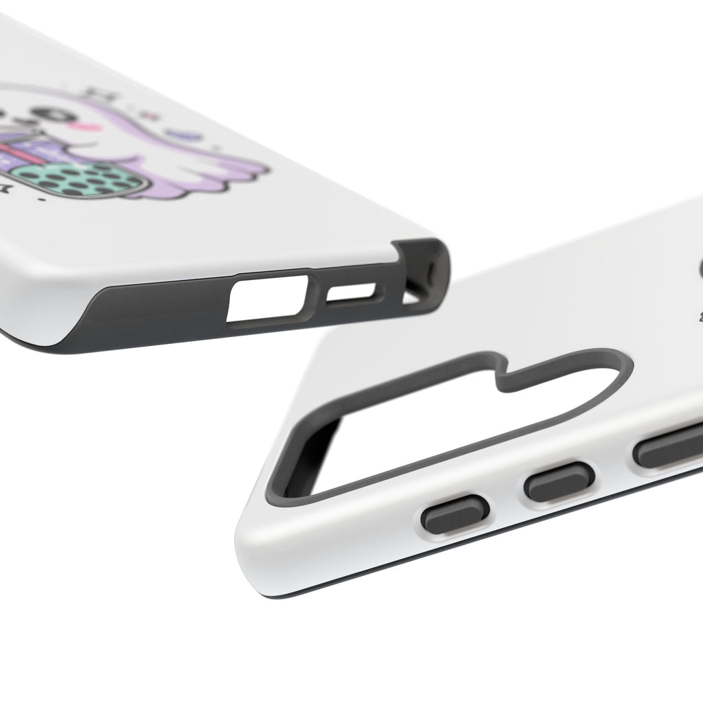 Cute Ghost Boba Phone Case – Kawaii Bubble Tea Ghost Cover | Spooky Cute Aesthetic Case