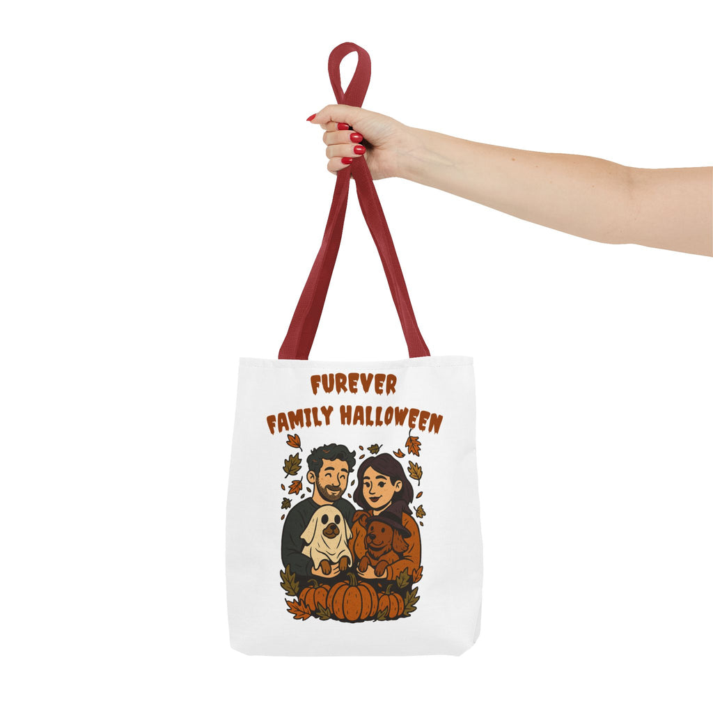 Halloween Dog Tote Bag — Dog Lover “Furever Family Halloween” Autumn Pumpkin Pet Tote