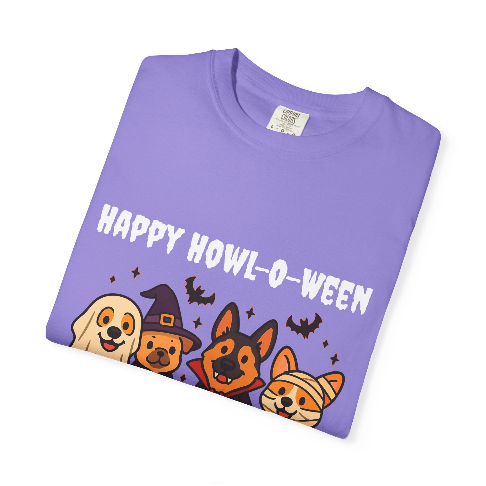 Funny Dog Halloween Shirt – Happy Howl-O-Ween Dog Costume Graphic Tee | Cute Dog Halloween Party Shirt
