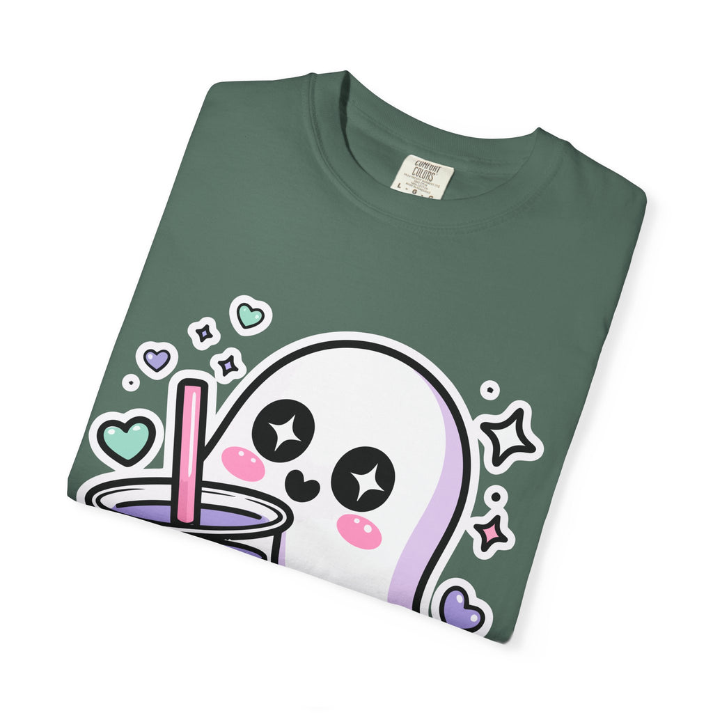 Cute Ghost Boba Tea T-Shirt – Kawaii Ghost Bubble Tea Shirt | Funny Spooky Cute Graphic Tee
