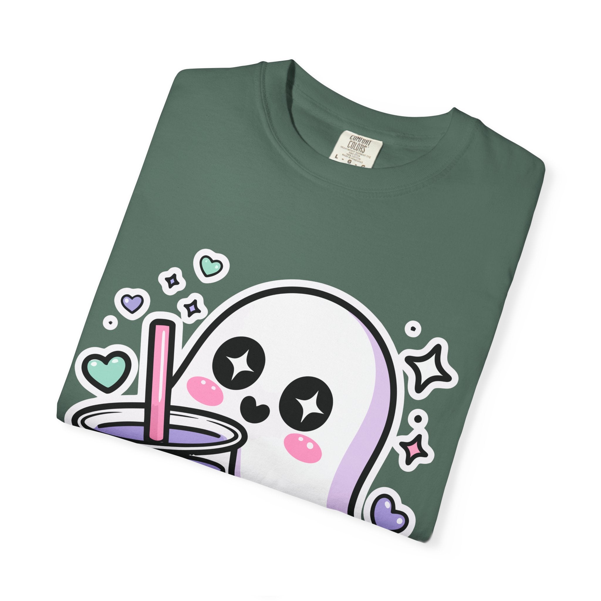 Cute Ghost Boba Tea T-Shirt – Kawaii Ghost Bubble Tea Shirt | Funny Spooky Cute Graphic Tee