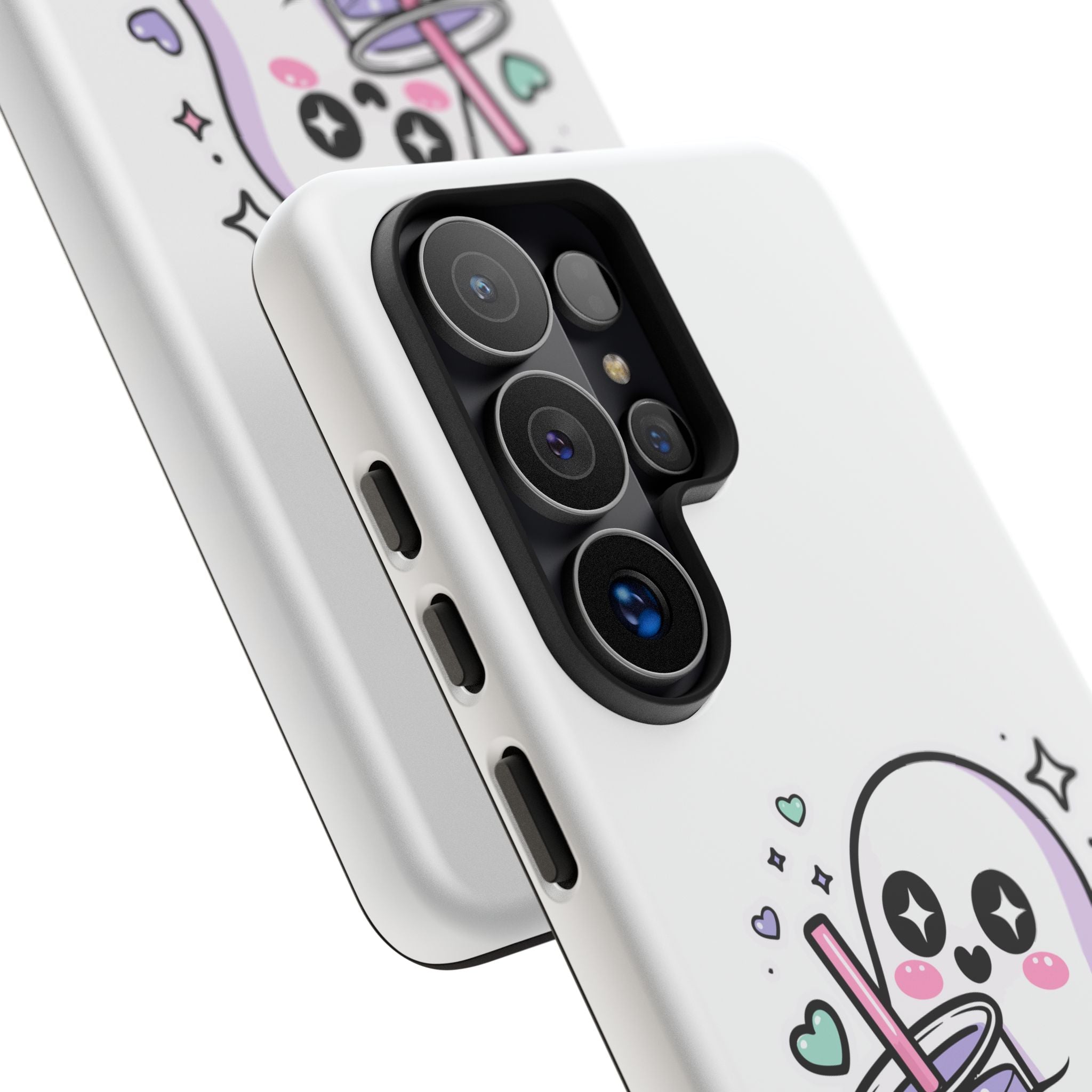 Cute Ghost Boba Phone Case – Kawaii Bubble Tea Ghost Cover | Spooky Cute Aesthetic Case