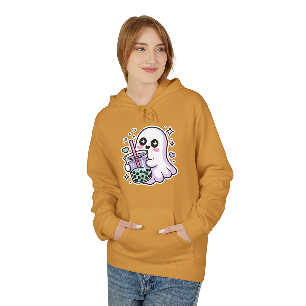 Cute Ghost Boba Tea Hoodie – Kawaii Ghost Bubble Tea Hoodie | Funny Spooky Cute Graphic Hoodie