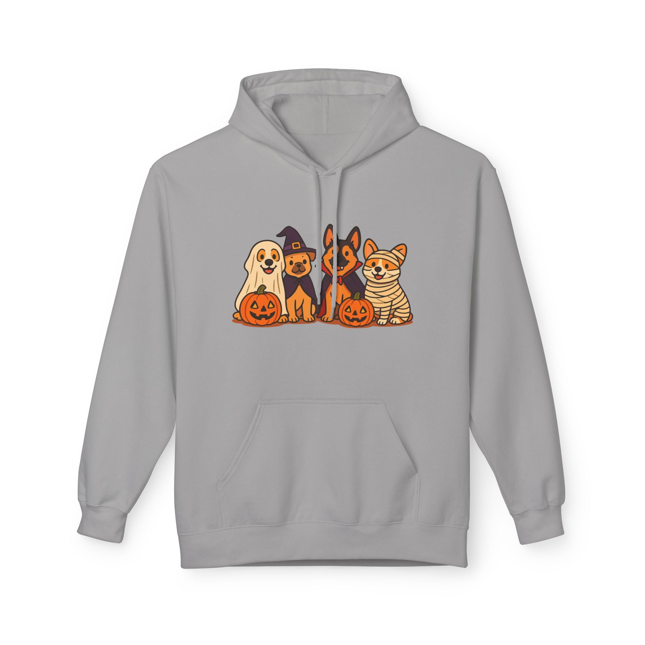 Halloween Pets Hoodie — Cute Dogs & Cat with Pumpkins