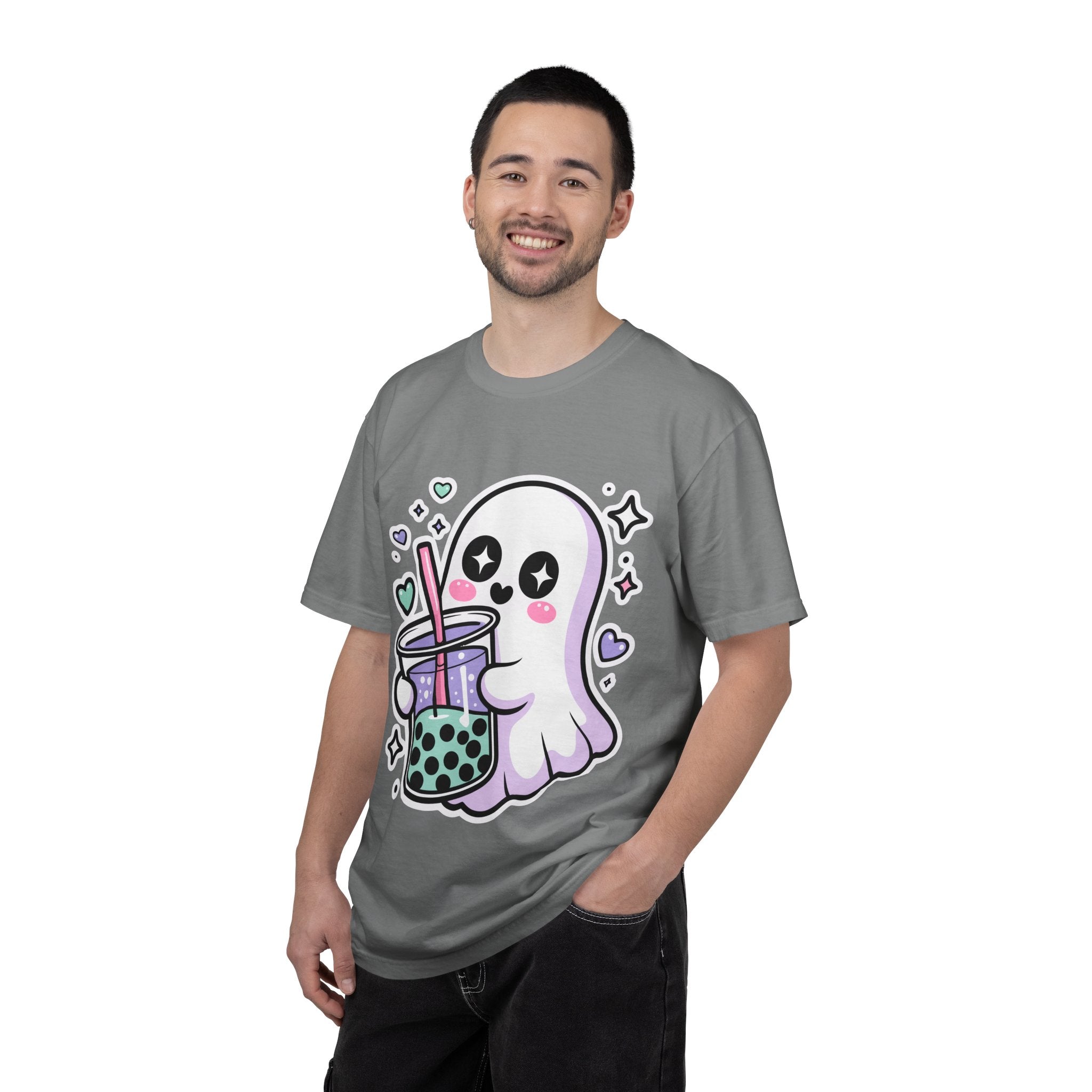 Cute Ghost Boba Tea T-Shirt – Kawaii Ghost Bubble Tea Shirt | Funny Spooky Cute Graphic Tee