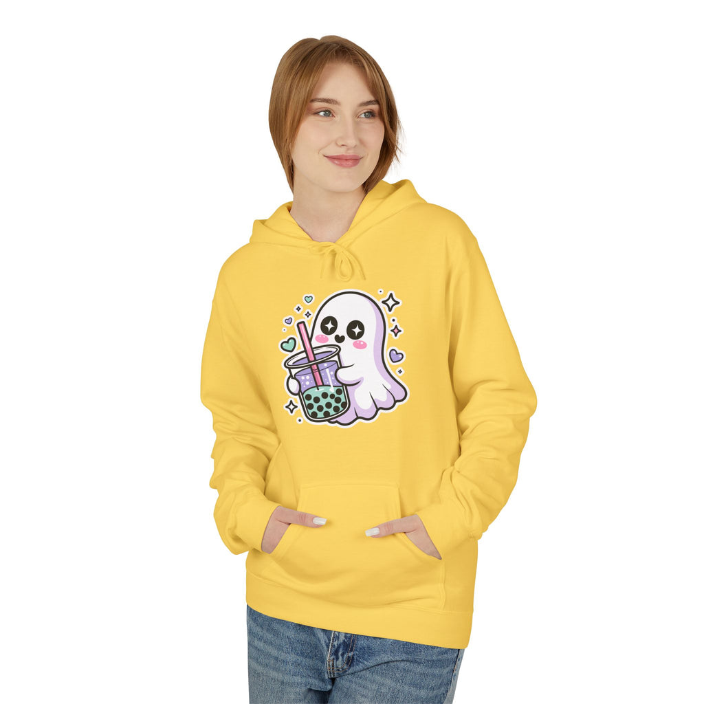 Cute Ghost Boba Tea Hoodie – Kawaii Ghost Bubble Tea Hoodie | Funny Spooky Cute Graphic Hoodie