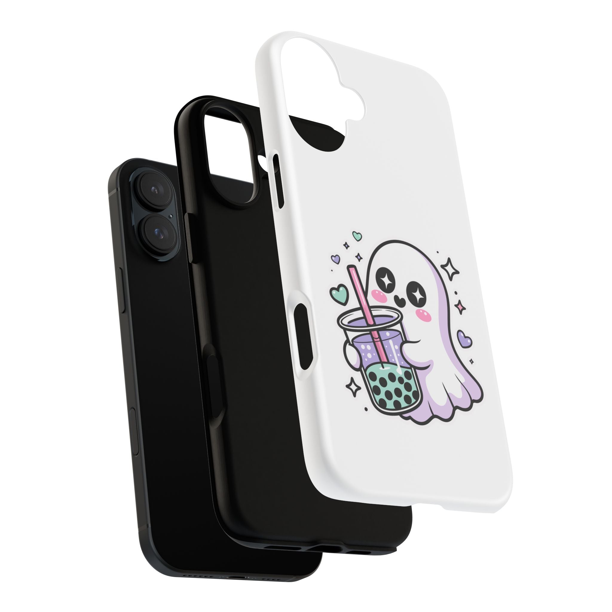 Cute Ghost Boba Phone Case – Kawaii Bubble Tea Ghost Cover | Spooky Cute Aesthetic Case