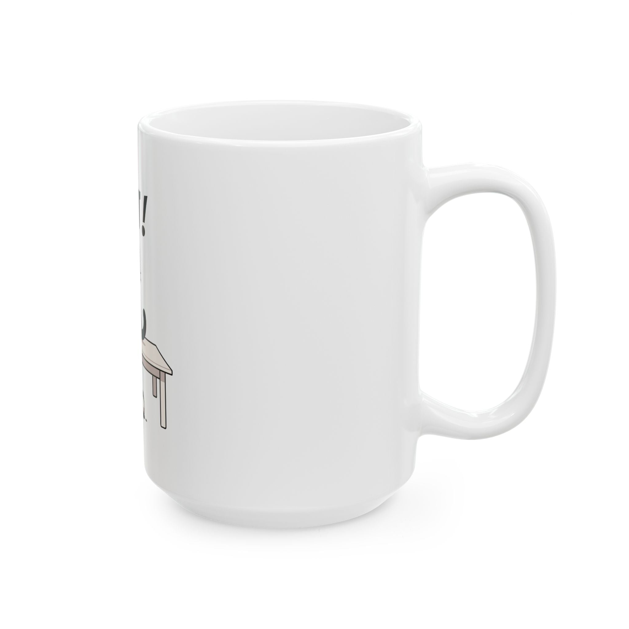 Funny Cat Coffee Mug – Spilled Coffee “What..” Cat Illustration | Cute Cat Lover Gift