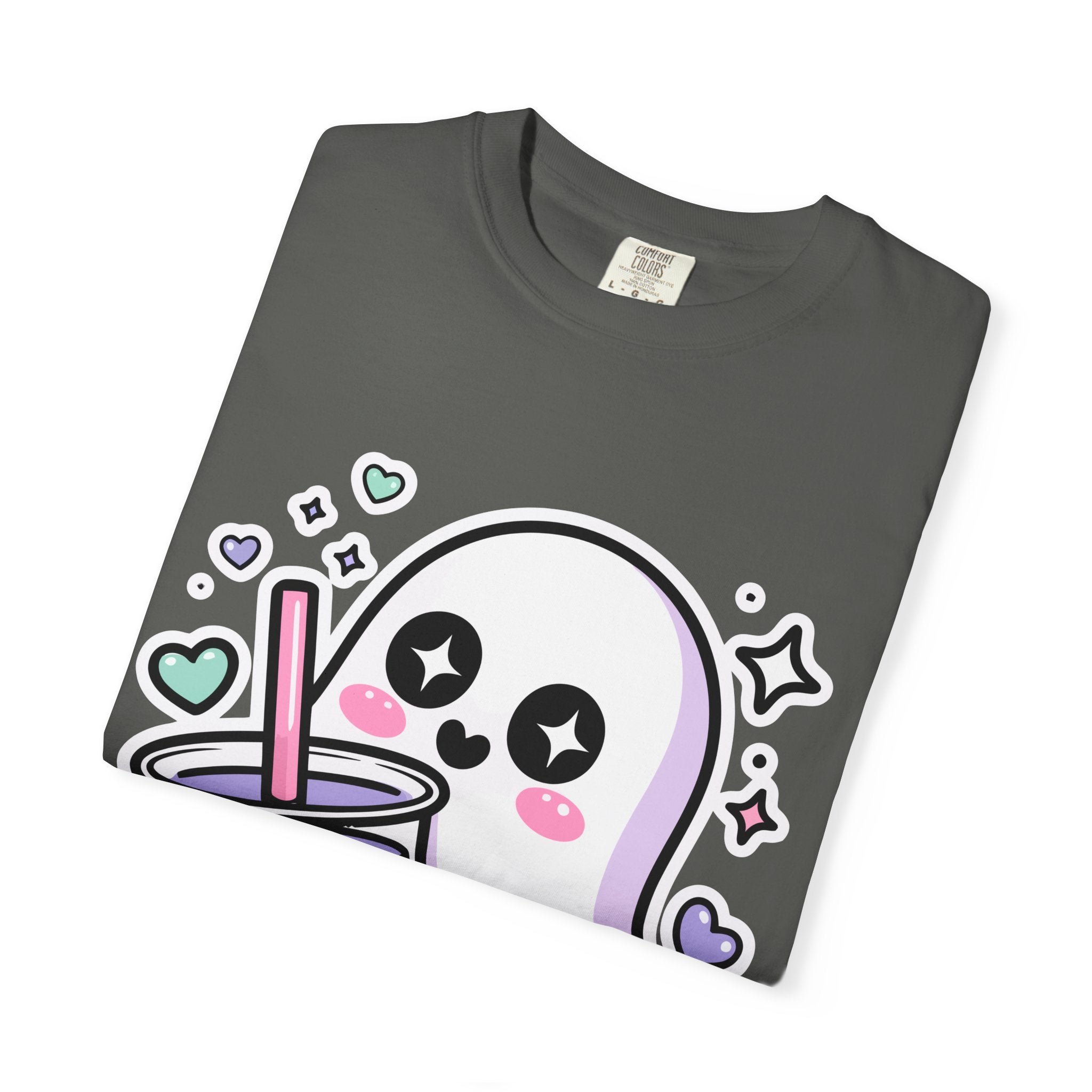 Cute Ghost Boba Tea T-Shirt – Kawaii Ghost Bubble Tea Shirt | Funny Spooky Cute Graphic Tee
