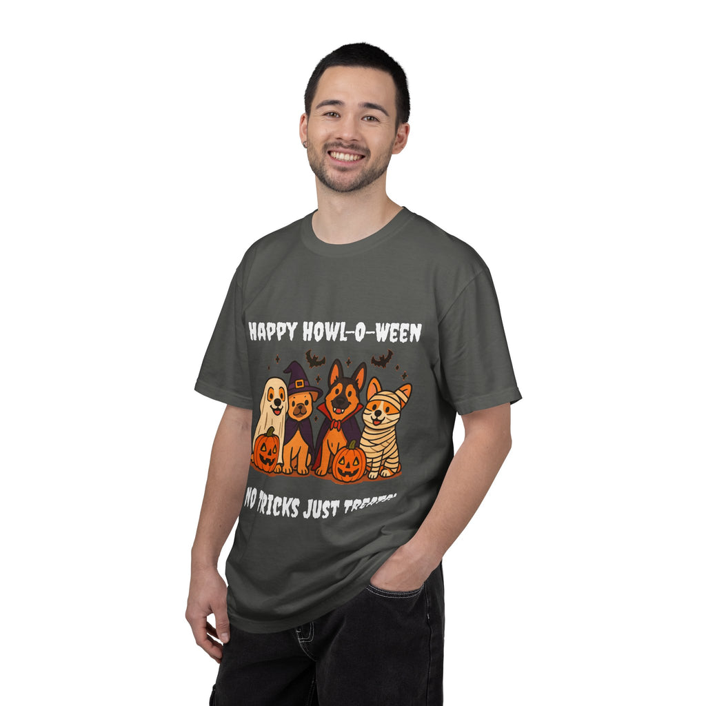 Funny Dog Halloween Shirt – Happy Howl-O-Ween Dog Costume Graphic Tee | Cute Dog Halloween Party Shirt
