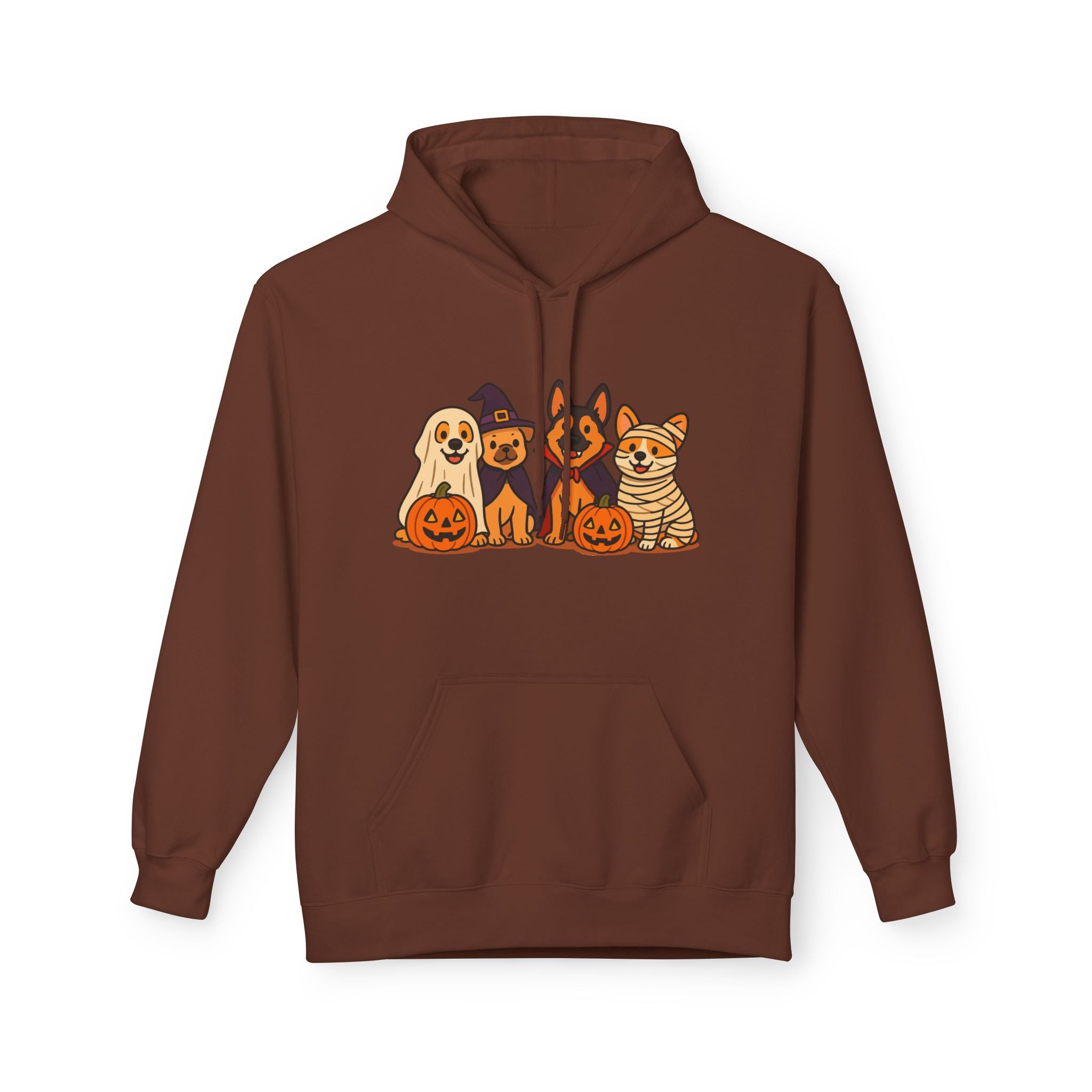 Halloween Pets Hoodie — Cute Dogs & Cat with Pumpkins