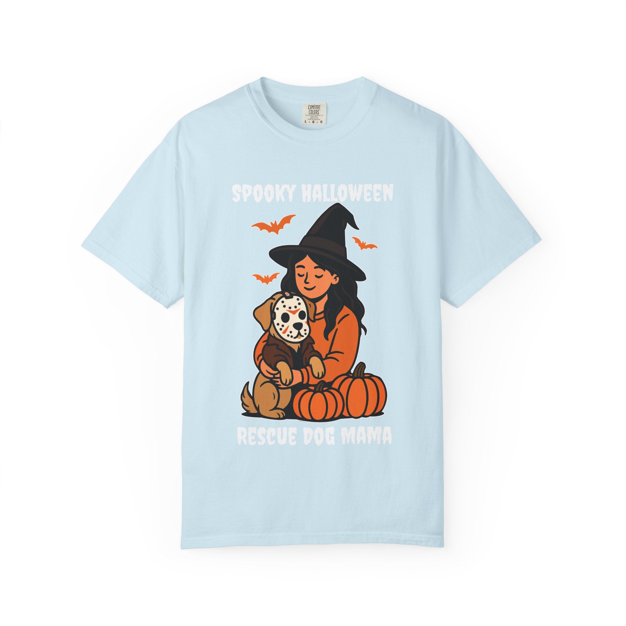 Spooky Rescue Dog Mom Shirt – Halloween Witch Dog Lover Tee | Funny Rescue Dog Mom Gift