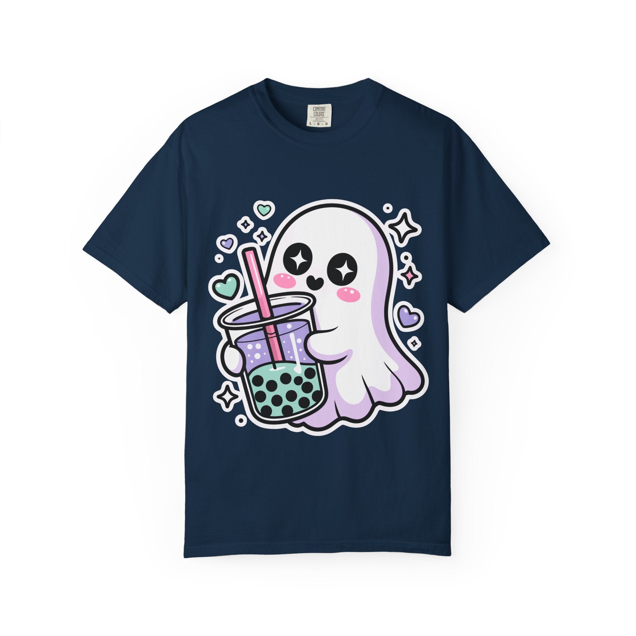 Cute Ghost Boba Tea T-Shirt – Kawaii Ghost Bubble Tea Shirt | Funny Spooky Cute Graphic Tee