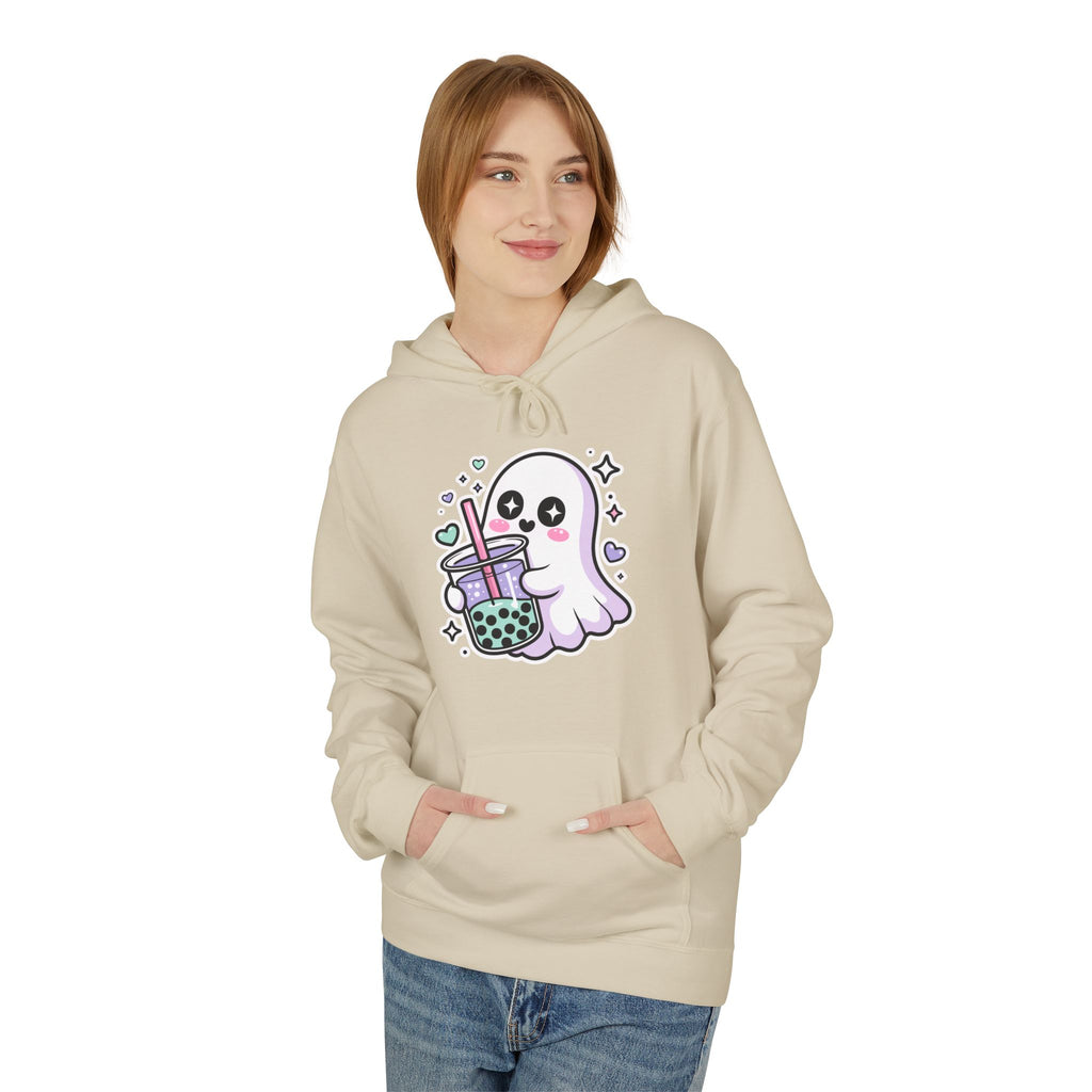 Cute Ghost Boba Tea Hoodie – Kawaii Ghost Bubble Tea Hoodie | Funny Spooky Cute Graphic Hoodie
