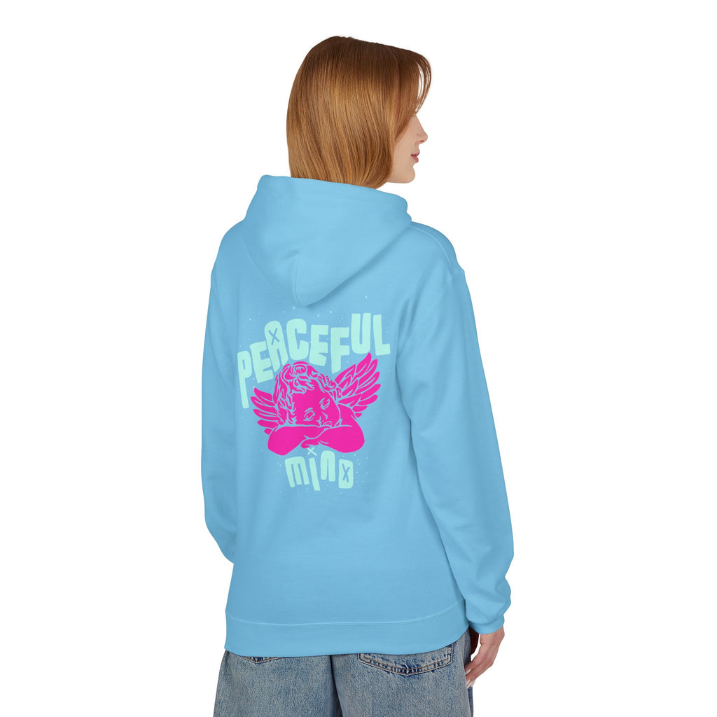 Retro Angel Graphic Hoodie – Pastel Aesthetic Unisex Hoodie | Cute Angel Hoodie | Bella Canvas 3001 Streetwear