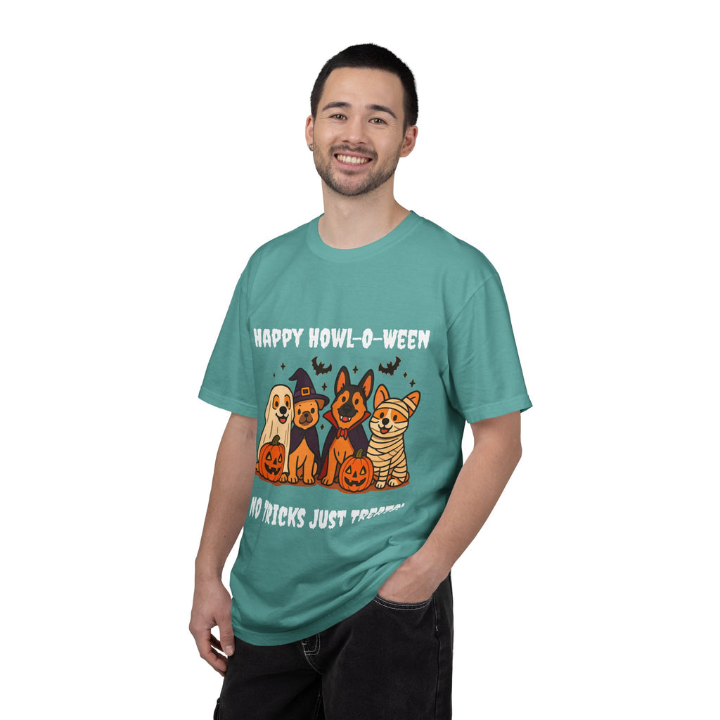 Funny Dog Halloween Shirt – Happy Howl-O-Ween Dog Costume Graphic Tee | Cute Dog Halloween Party Shirt