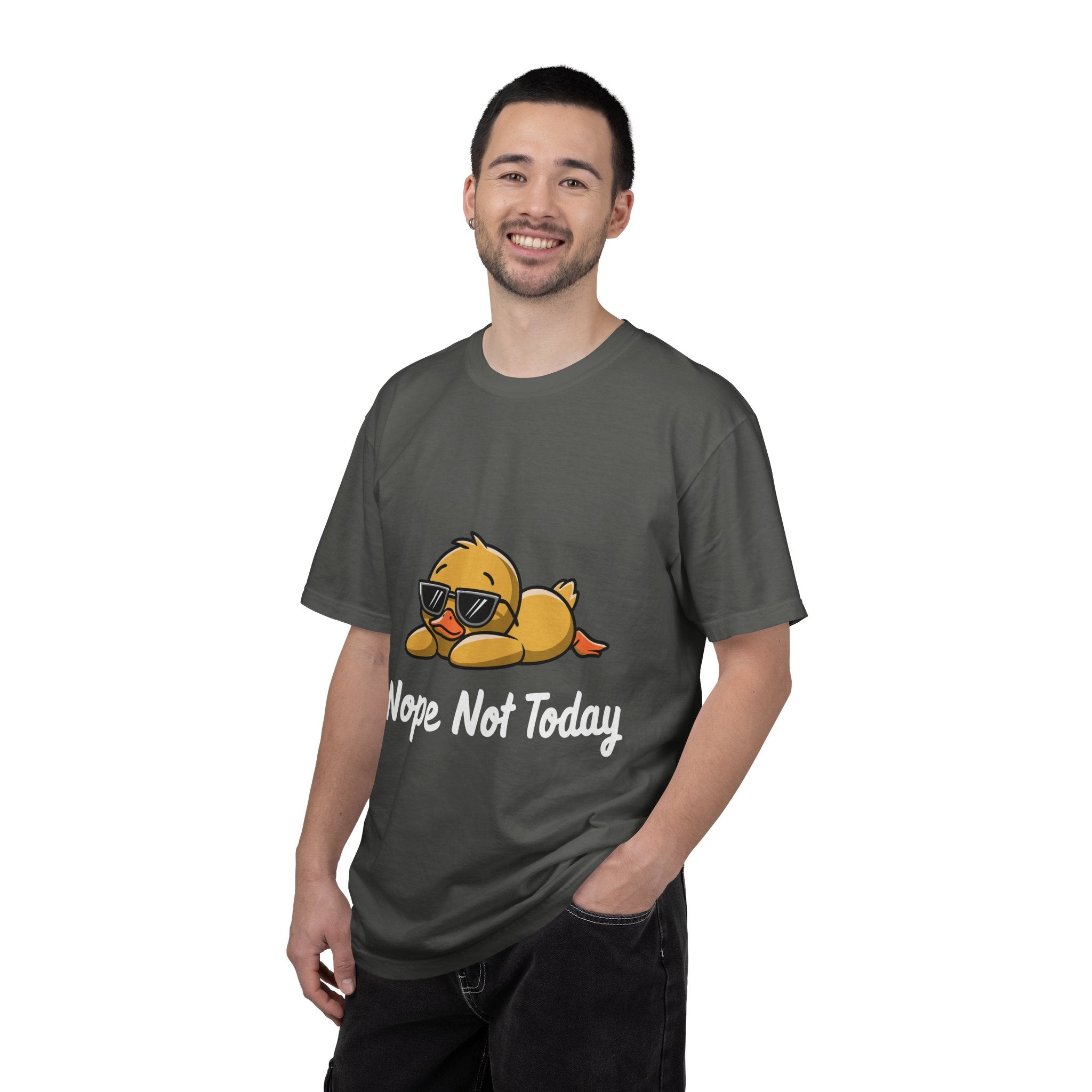 Funny Duck Graphic Tee – “Nope. Not Today.” Lazy Animal Meme Shirt | Cute Duck Illustration T-Shirt | Aesthetic Streetwear