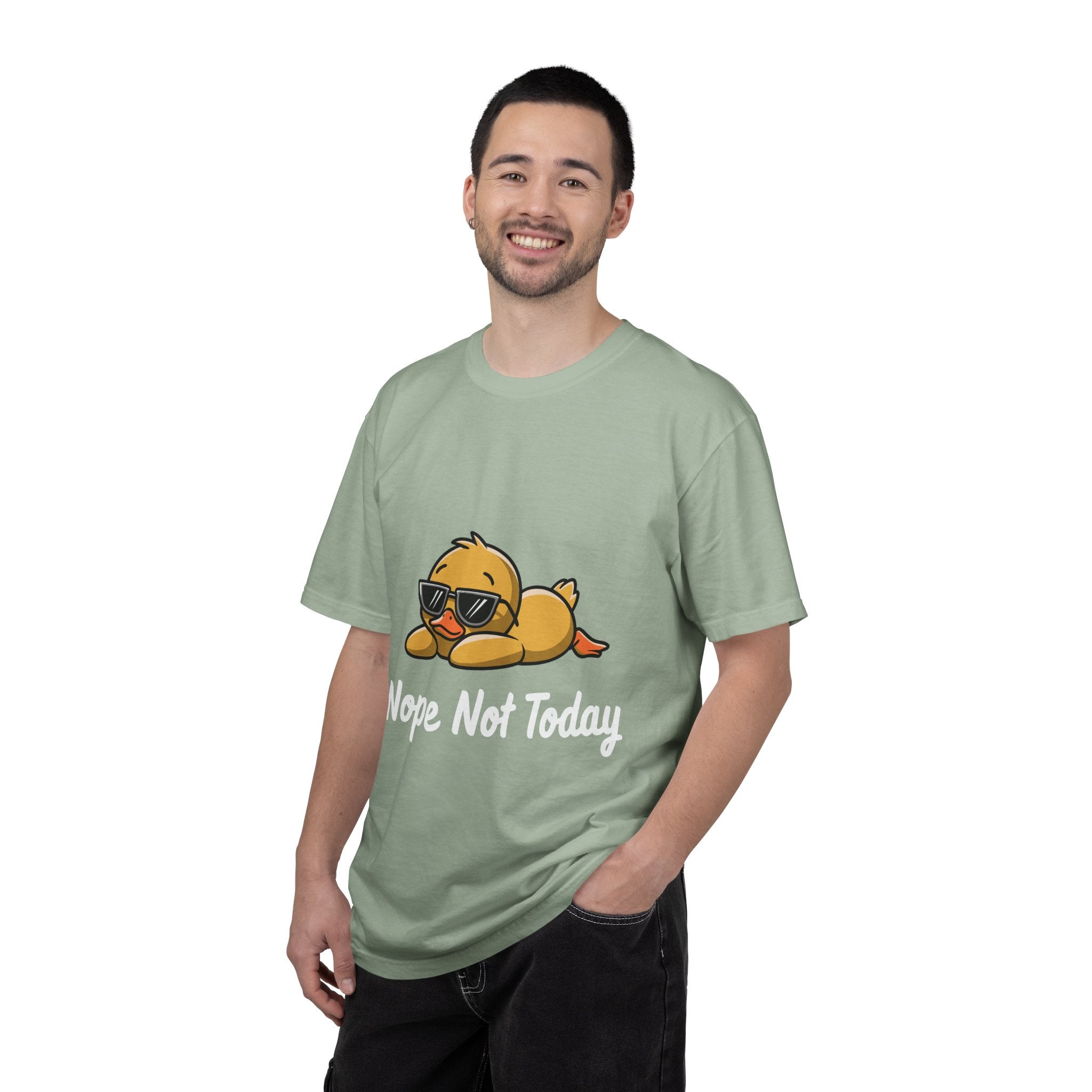 Funny Duck Graphic Tee – “Nope. Not Today.” Lazy Animal Meme Shirt | Cute Duck Illustration T-Shirt | Aesthetic Streetwear