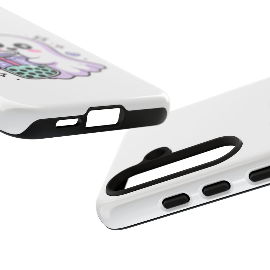 Cute Ghost Boba Phone Case – Kawaii Bubble Tea Ghost Cover | Spooky Cute Aesthetic Case