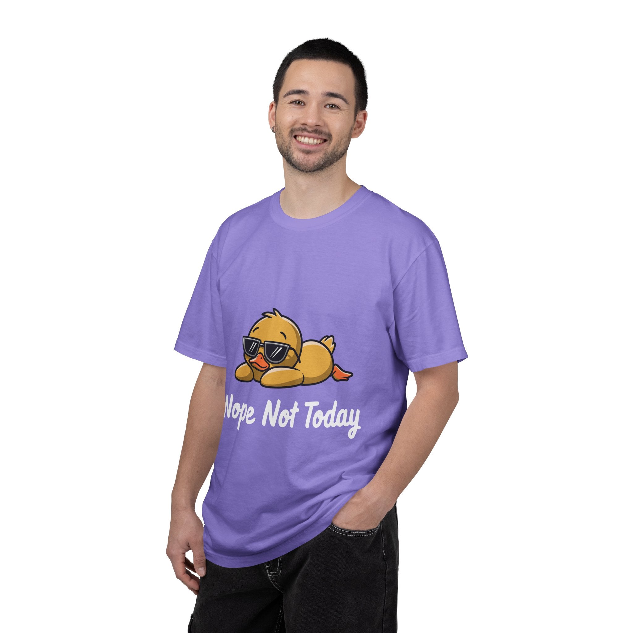 Funny Duck Graphic Tee – “Nope. Not Today.” Lazy Animal Meme Shirt | Cute Duck Illustration T-Shirt | Aesthetic Streetwear