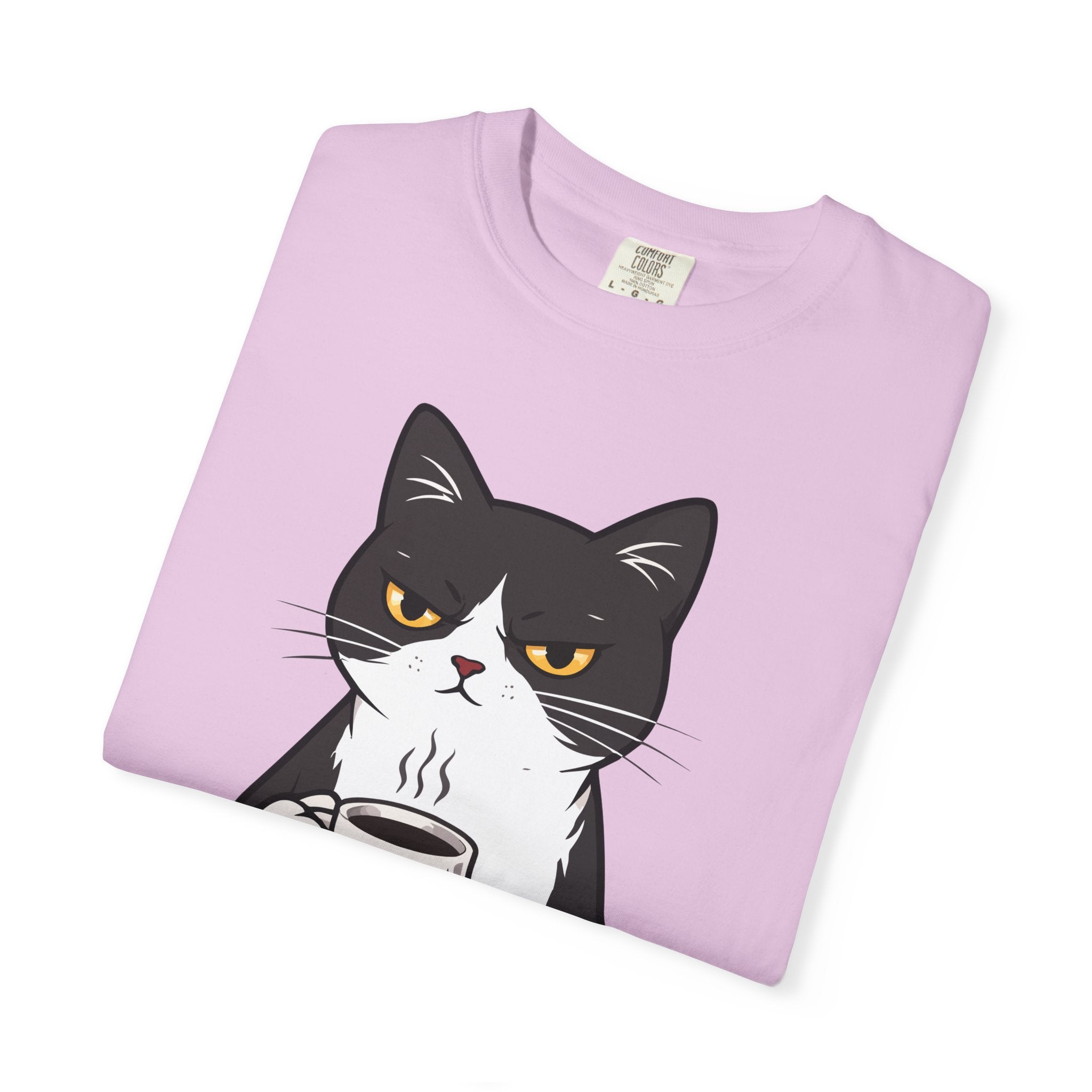 Funny Cat Coffee T-Shirt – “Coffee Because Murder Is Wrong” | Sarcastic Cat Lover Graphic Tee