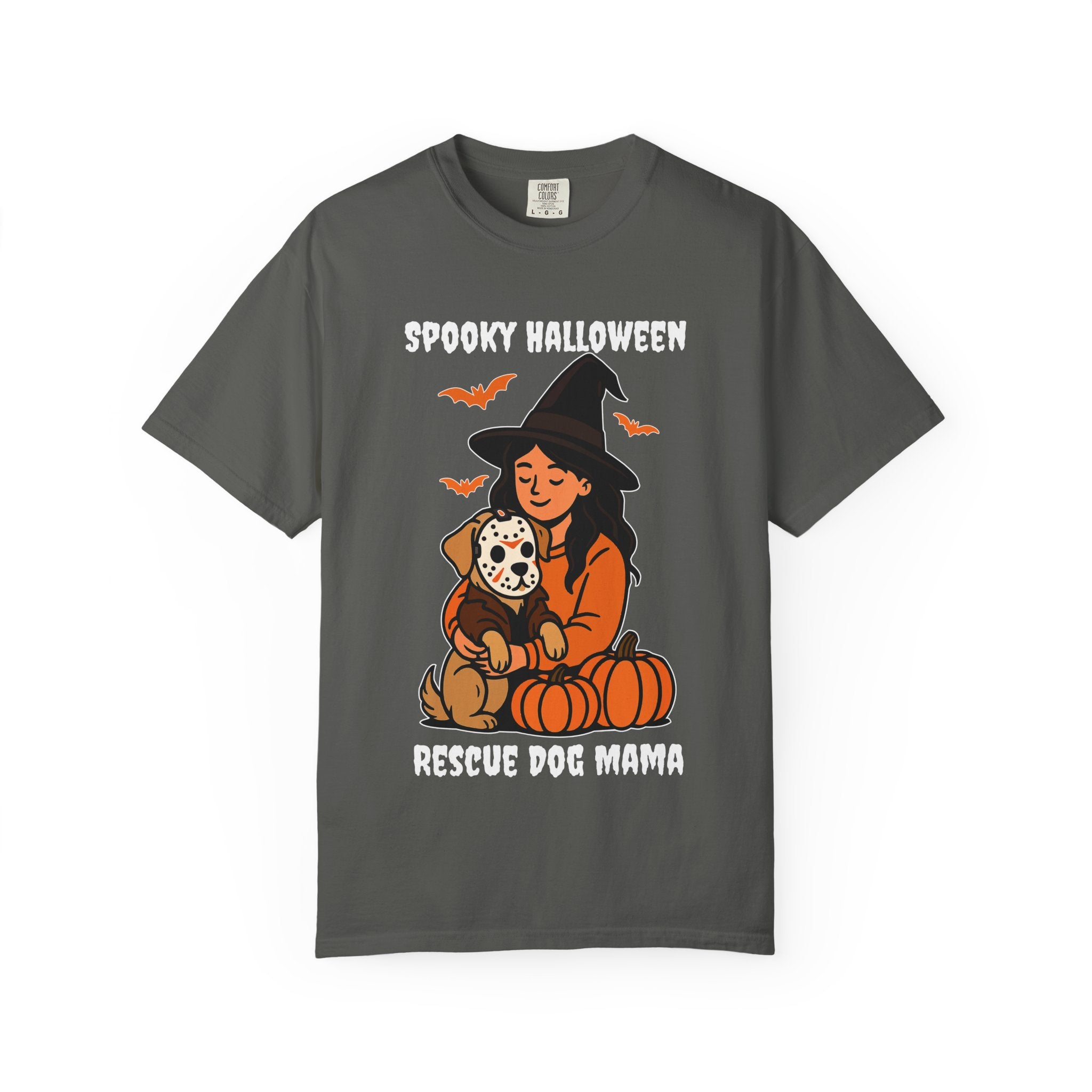 Spooky Rescue Dog Mom Shirt – Halloween Witch Dog Lover Tee | Funny Rescue Dog Mom Gift