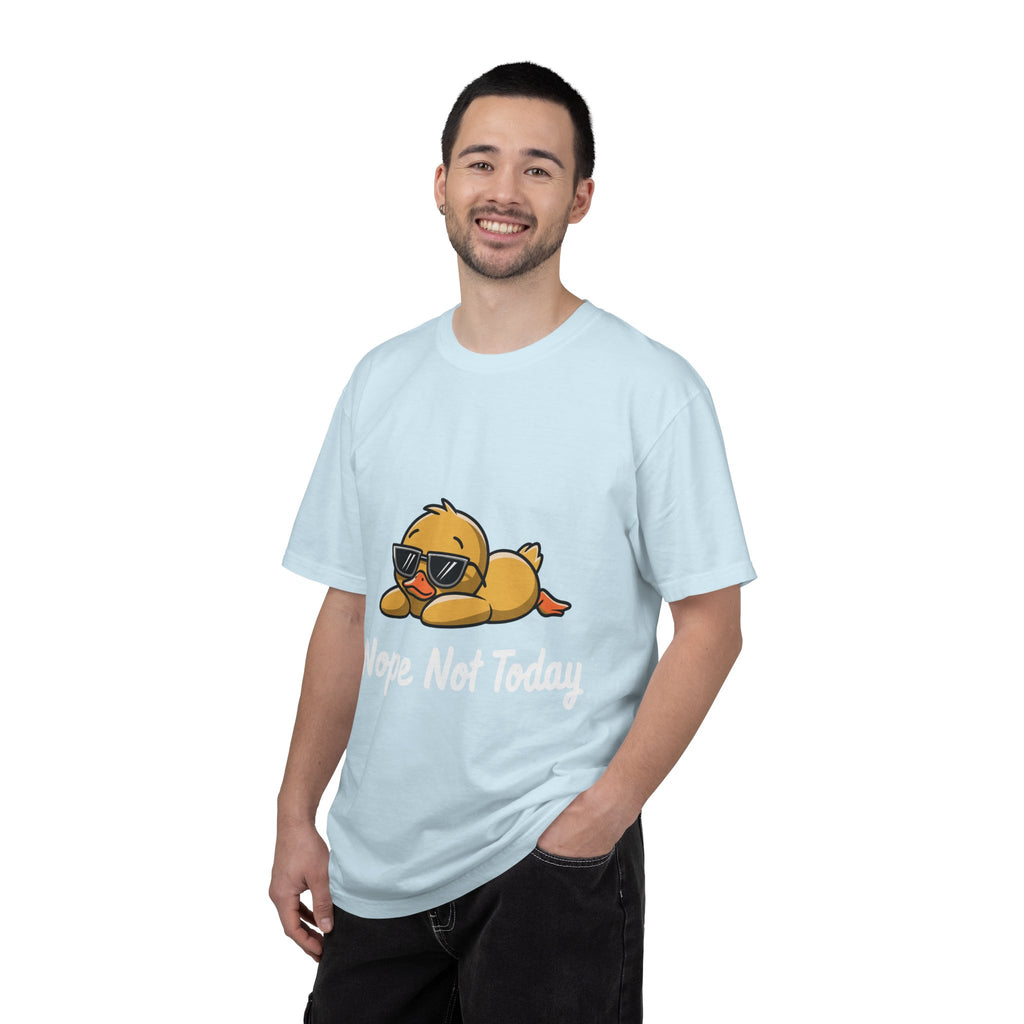 Funny Duck Graphic Tee – “Nope. Not Today.” Lazy Animal Meme Shirt | Cute Duck Illustration T-Shirt | Aesthetic Streetwear