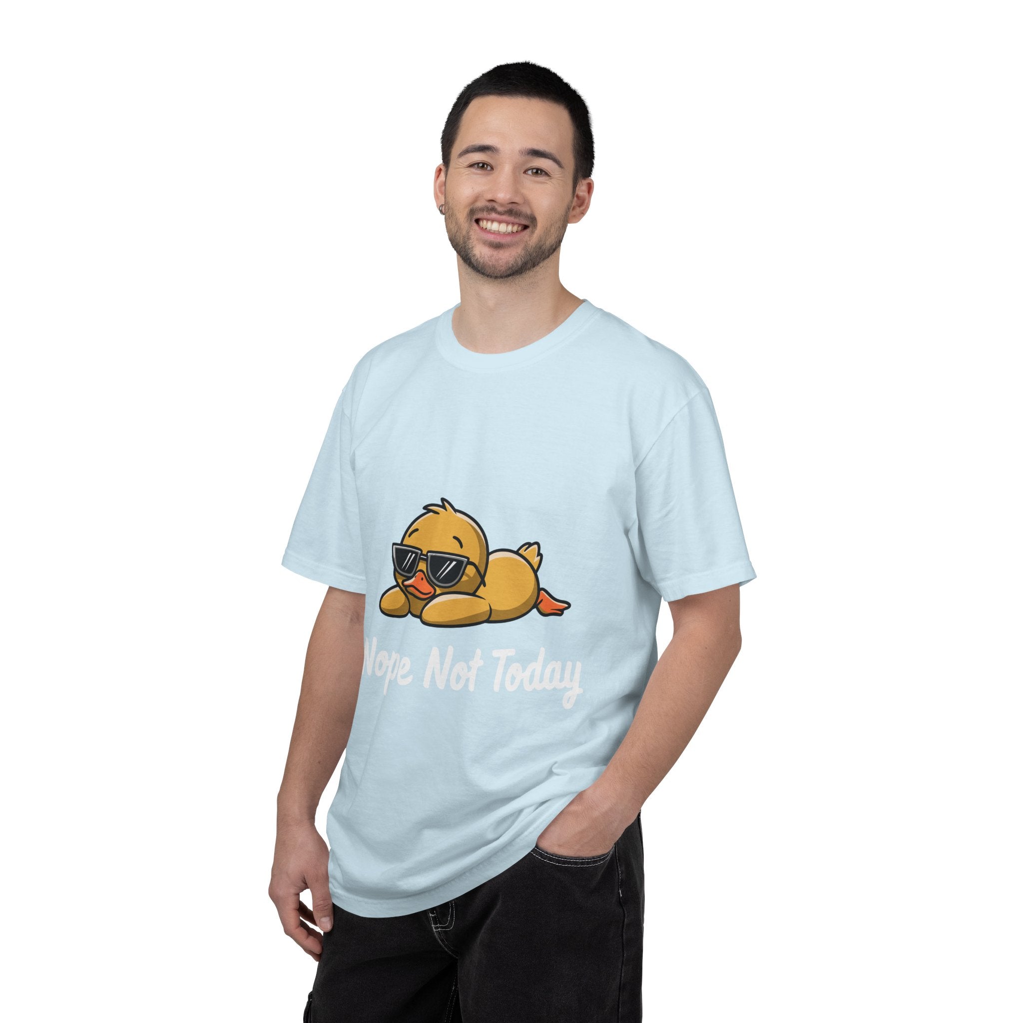 Funny Duck Graphic Tee – “Nope. Not Today.” Lazy Animal Meme Shirt | Cute Duck Illustration T-Shirt | Aesthetic Streetwear